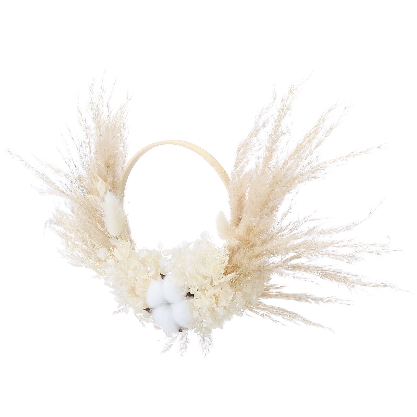Pampas Grass Wreath Lovely Fluffy Full Wall Wreaths for Living Room Bedroom Study - Image 7