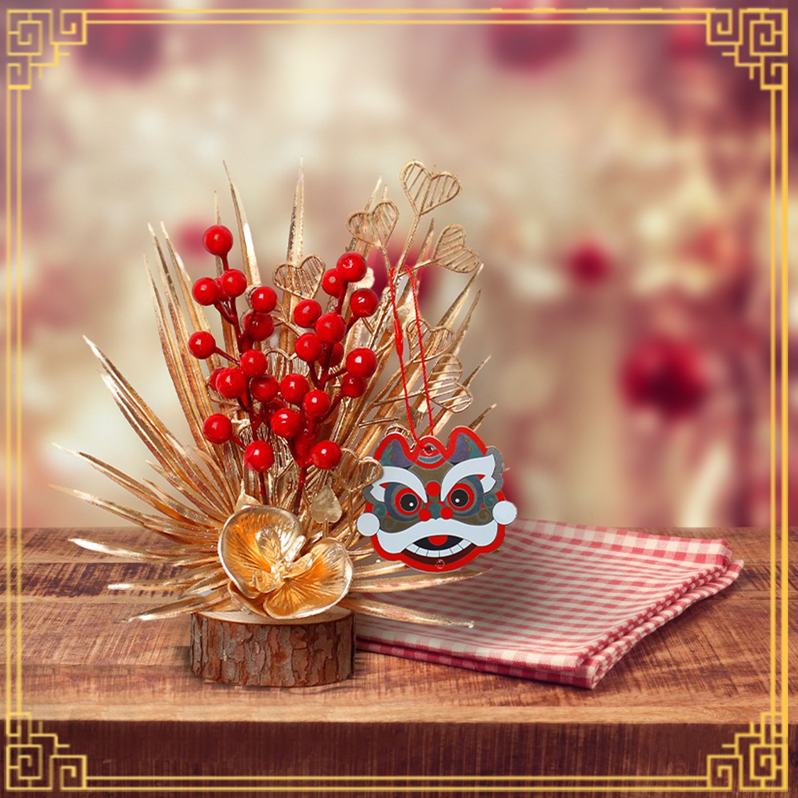Chinese New Year Tree Ornament Spring Festival Desktop Decorative Ornament Home Decor for Bedroom Living Room - Image 8