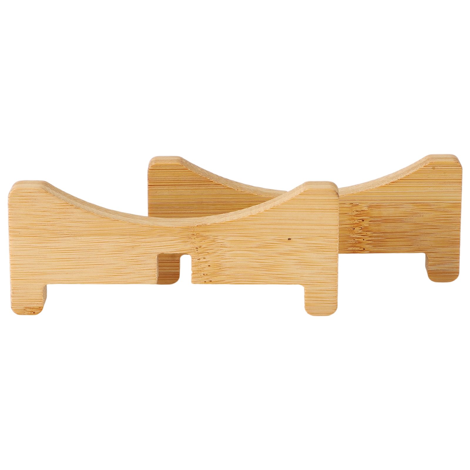 Plant Stand Bamboo Flower Pot Tray Cross Shaped Multifunction for Pet Home Kitchen 17.5x5cm - Image 4