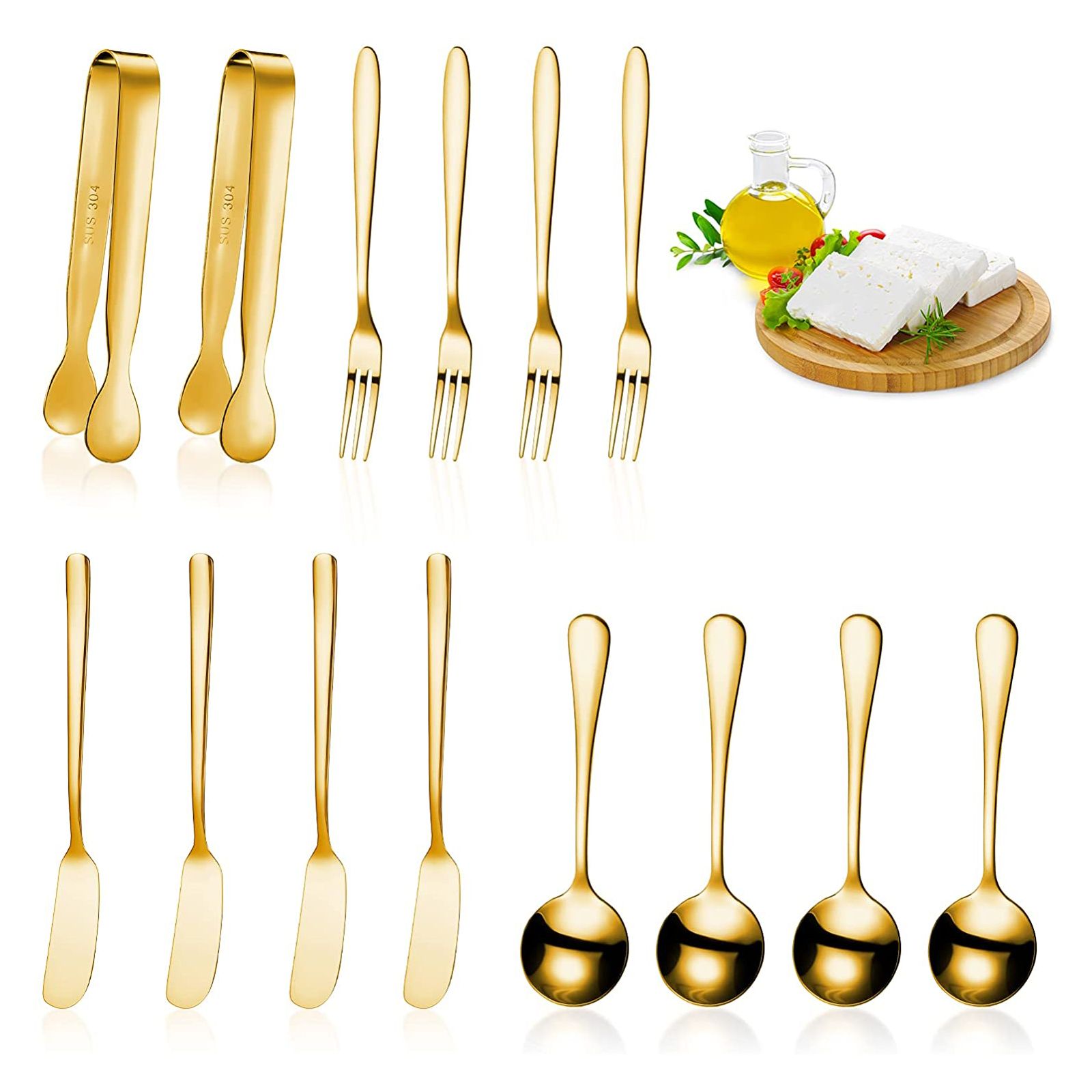 Cheese Tool Set Cheese Butter Spreader Knives Set Stainless Steel Cheese Serving Kit for Desserts Appetizers - Image 3
