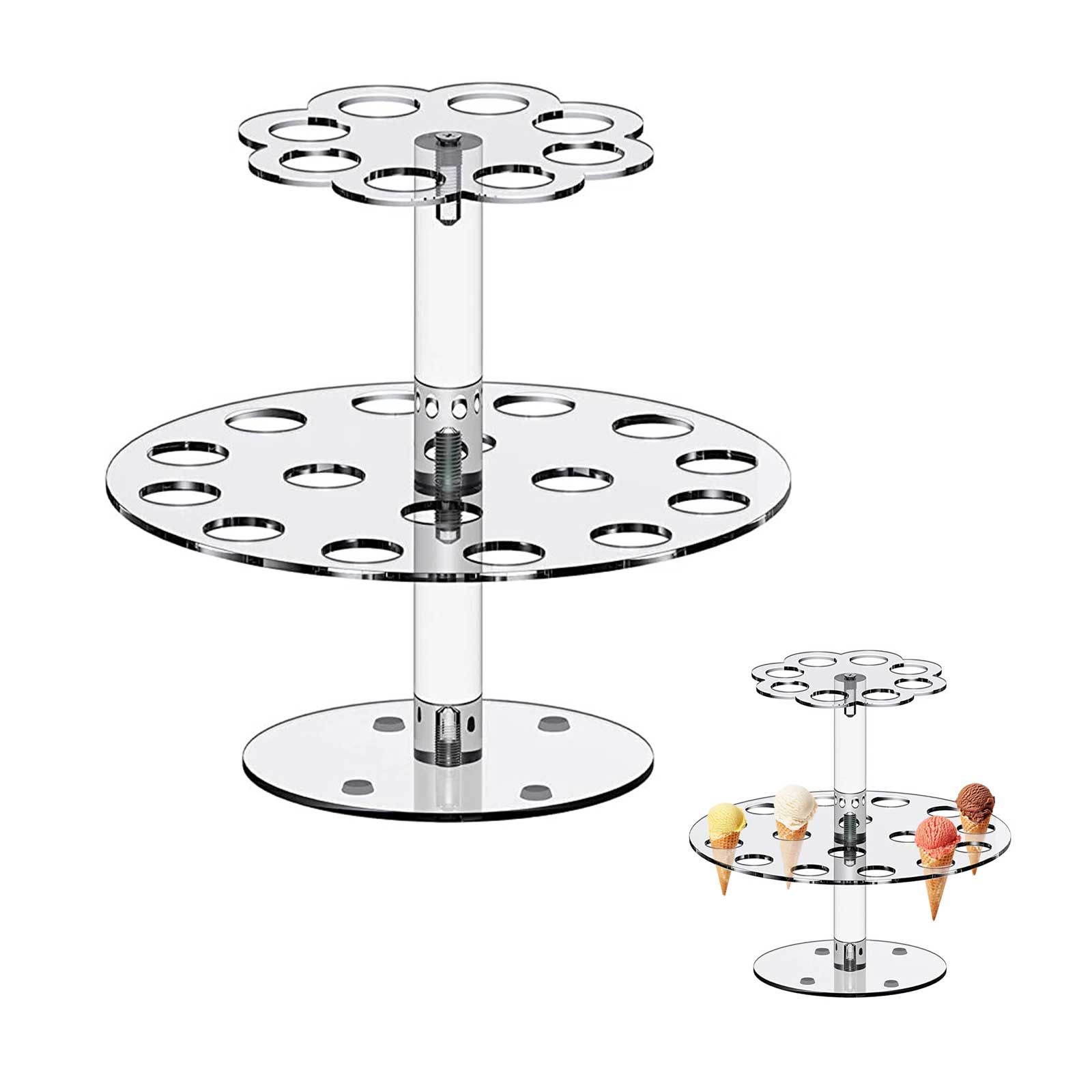Acrylic Ice Cream Cone Bracket Popcorn Cone Display Rack - Image 2