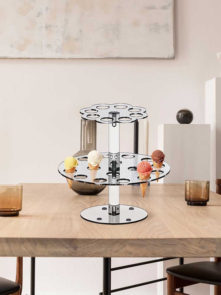 Acrylic Ice Cream Cone Bracket Popcorn Cone Display Rack - Image 6