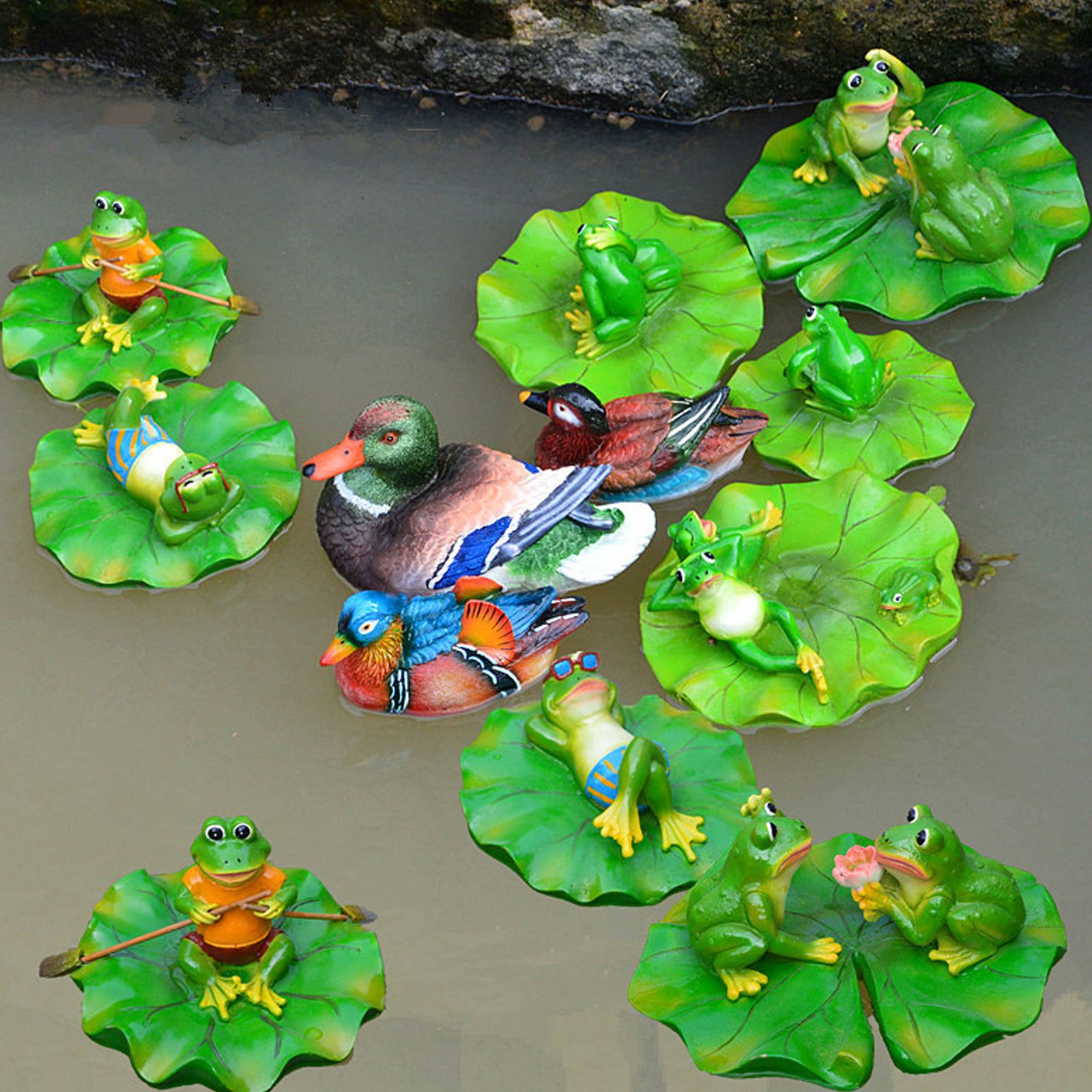 Floating Leaf Decoration Resin Fake Leaves Staue Ornament for Pool Fountain Aquarium Water - Image 7