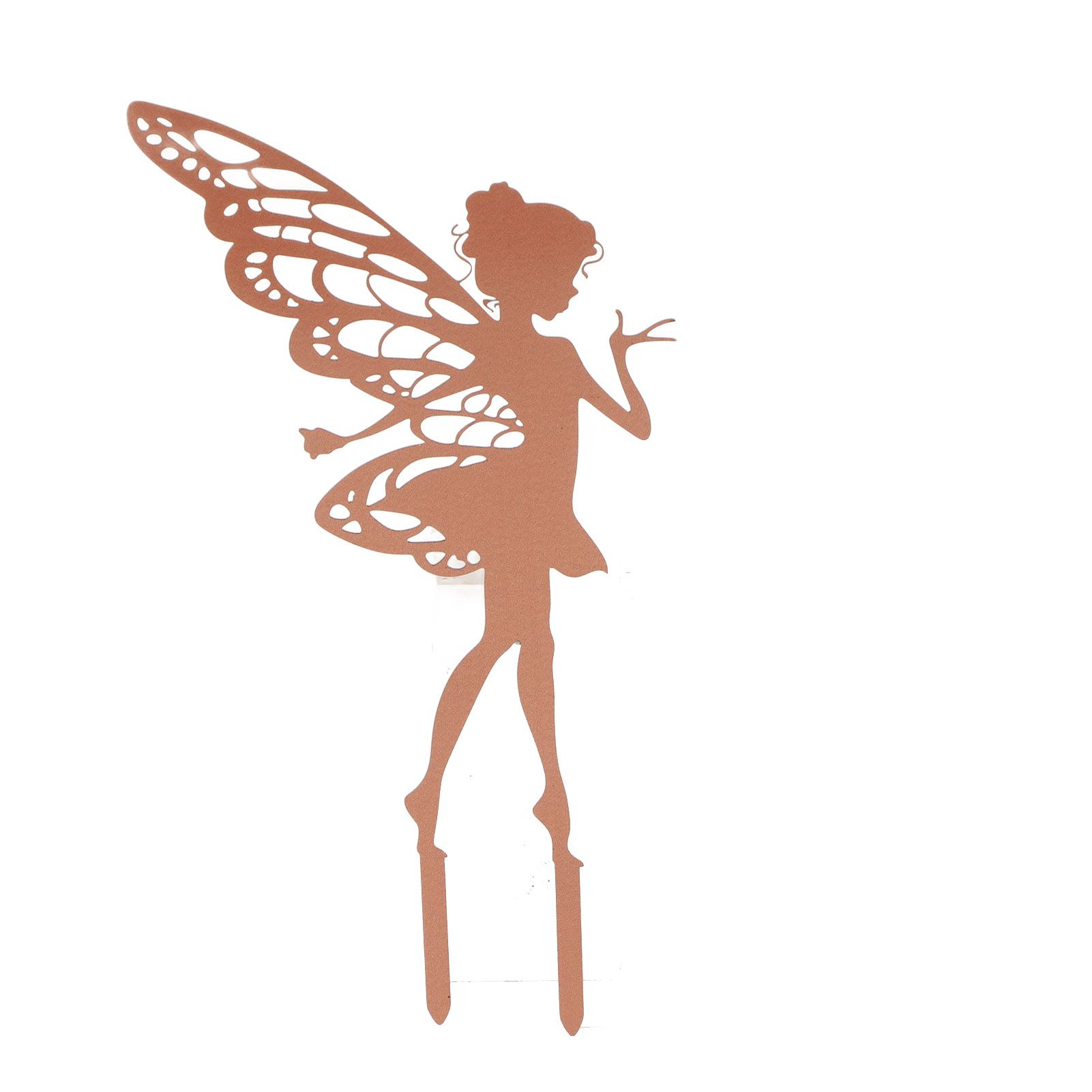 Outdoor Garden Patio Ornaments Flower Fairy Goblin Silhouette Metal Iron Crafts Elf Decoration - Image 1