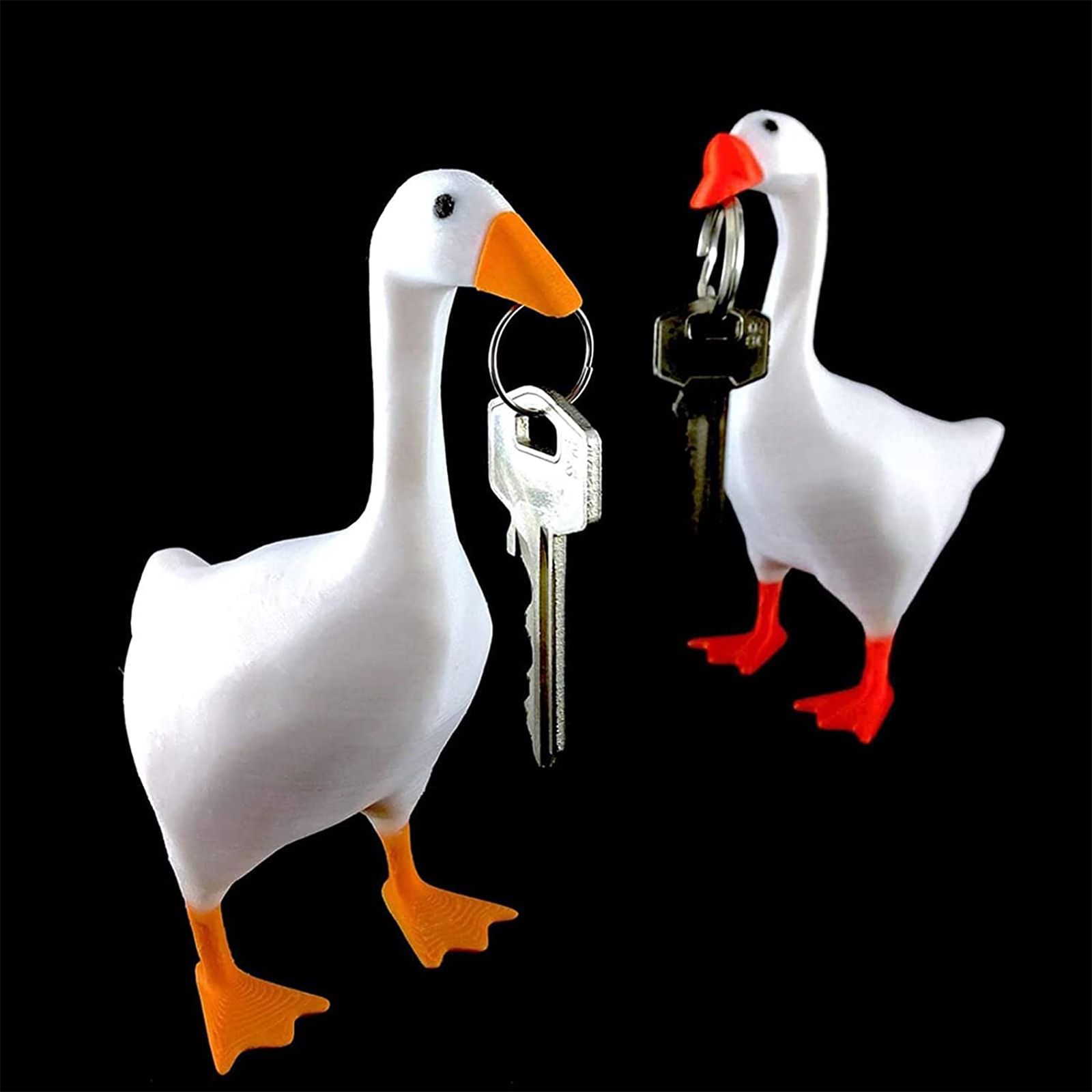 White Duck Magnetic Display Piece Resin Decoration Magnetic Goose Key Holder - Image 3