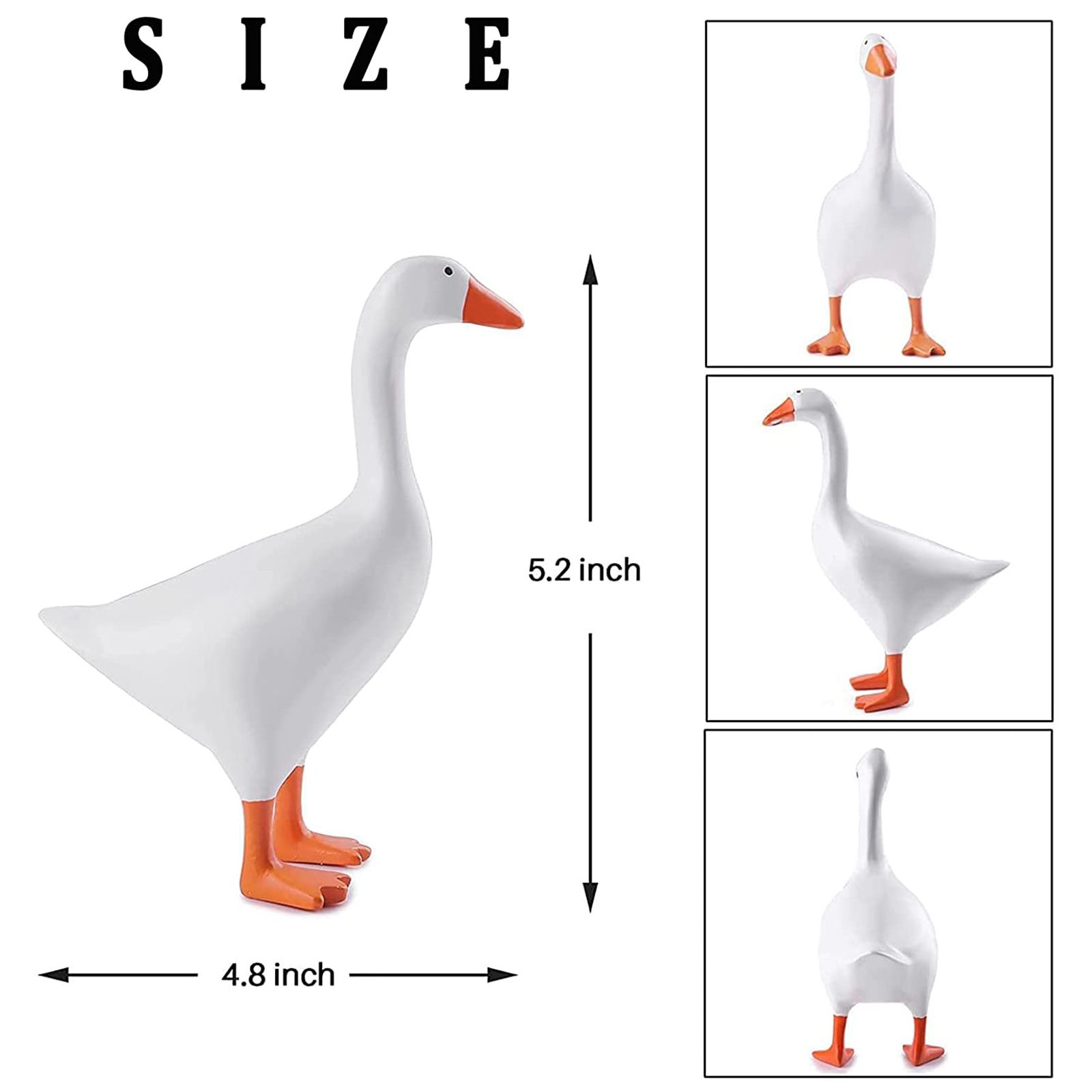 White Duck Magnetic Display Piece Resin Decoration Magnetic Goose Key Holder - Image 4
