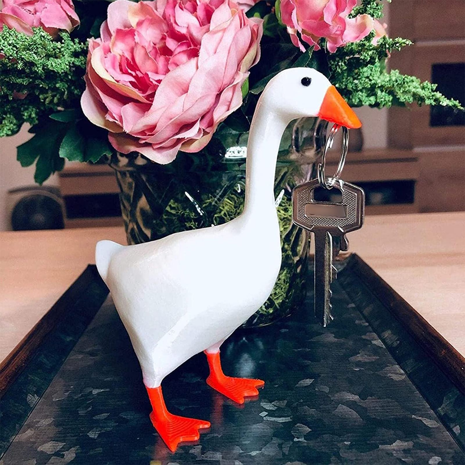White Duck Magnetic Display Piece Resin Decoration Magnetic Goose Key Holder - Image 7