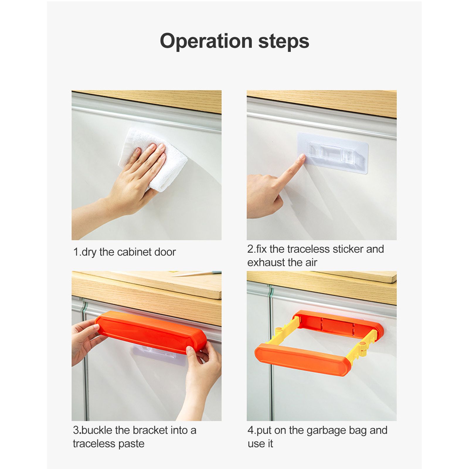 Foldable Plastic Bag Stand for Trash Can Stand Wall Mounted Garbage Bag Stand - Image 3