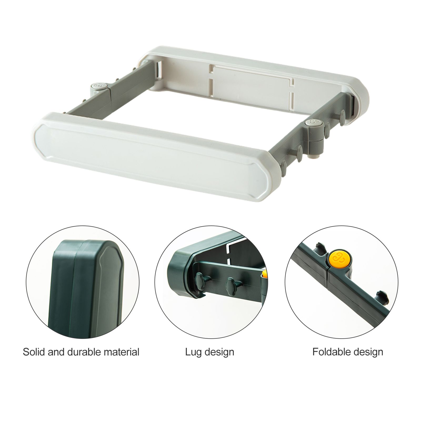 Foldable Plastic Bag Stand for Trash Can Stand Wall Mounted Garbage Bag Stand - Image 4