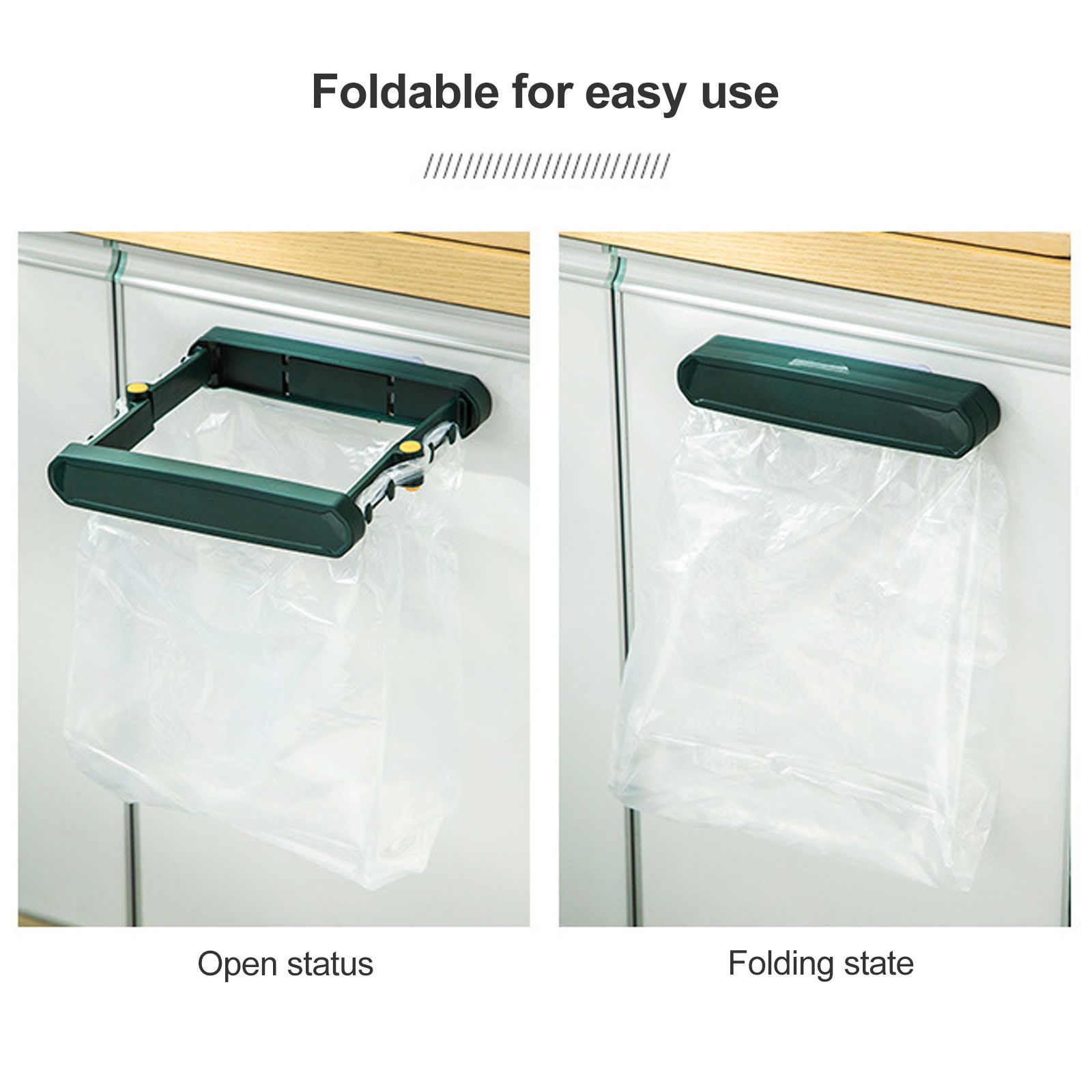 Foldable Plastic Bag Stand for Trash Can Stand Wall Mounted Garbage Bag Stand - Image 8