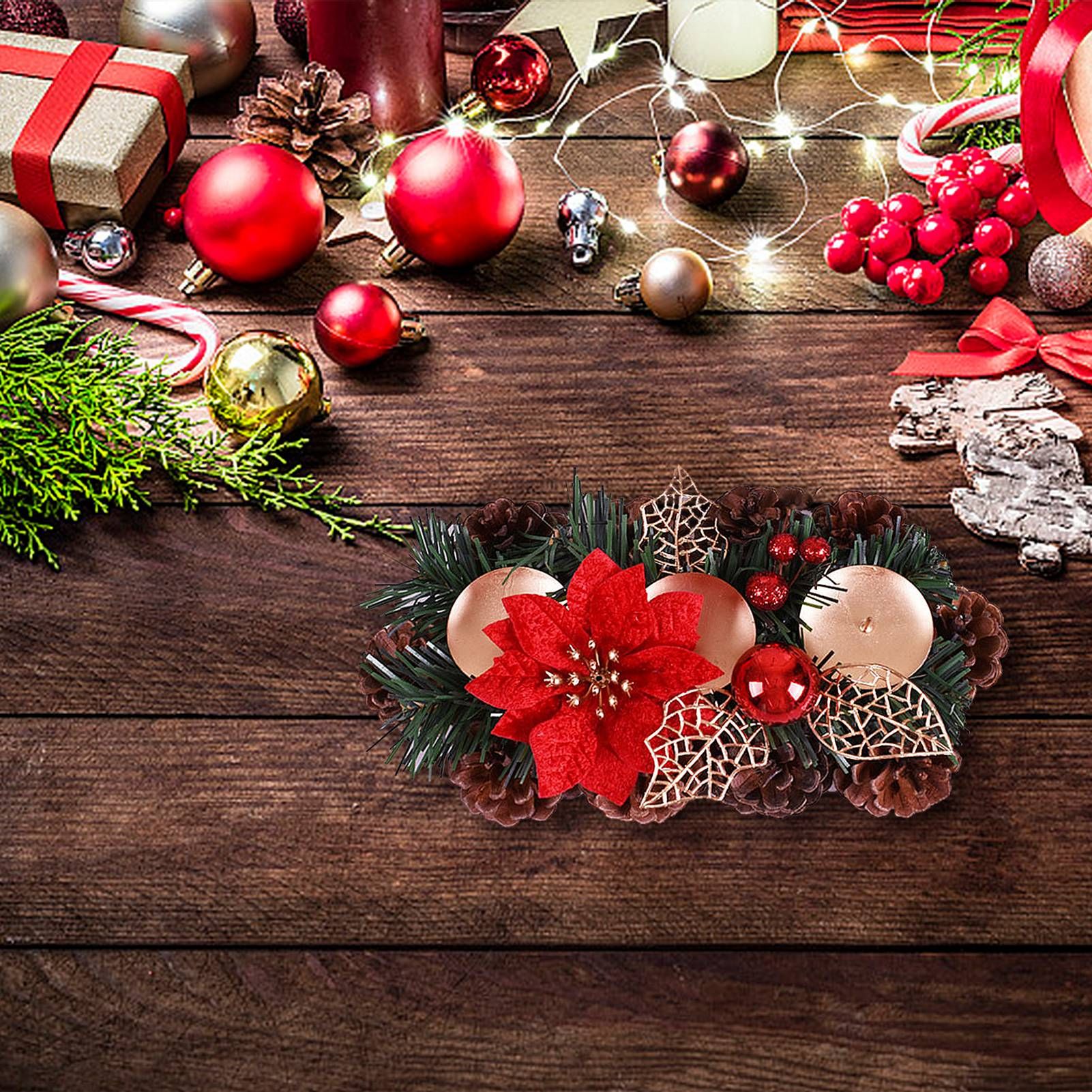 Christmas Decorations Candlesticks Christmas Table Centerpiece - Image 8