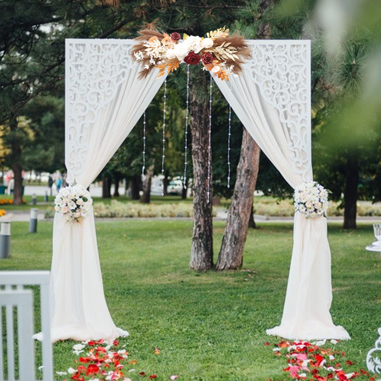 Wedding Decoration Arch Flower Welcome Water Sign Flower Artificial Flowers Swag - Image 8