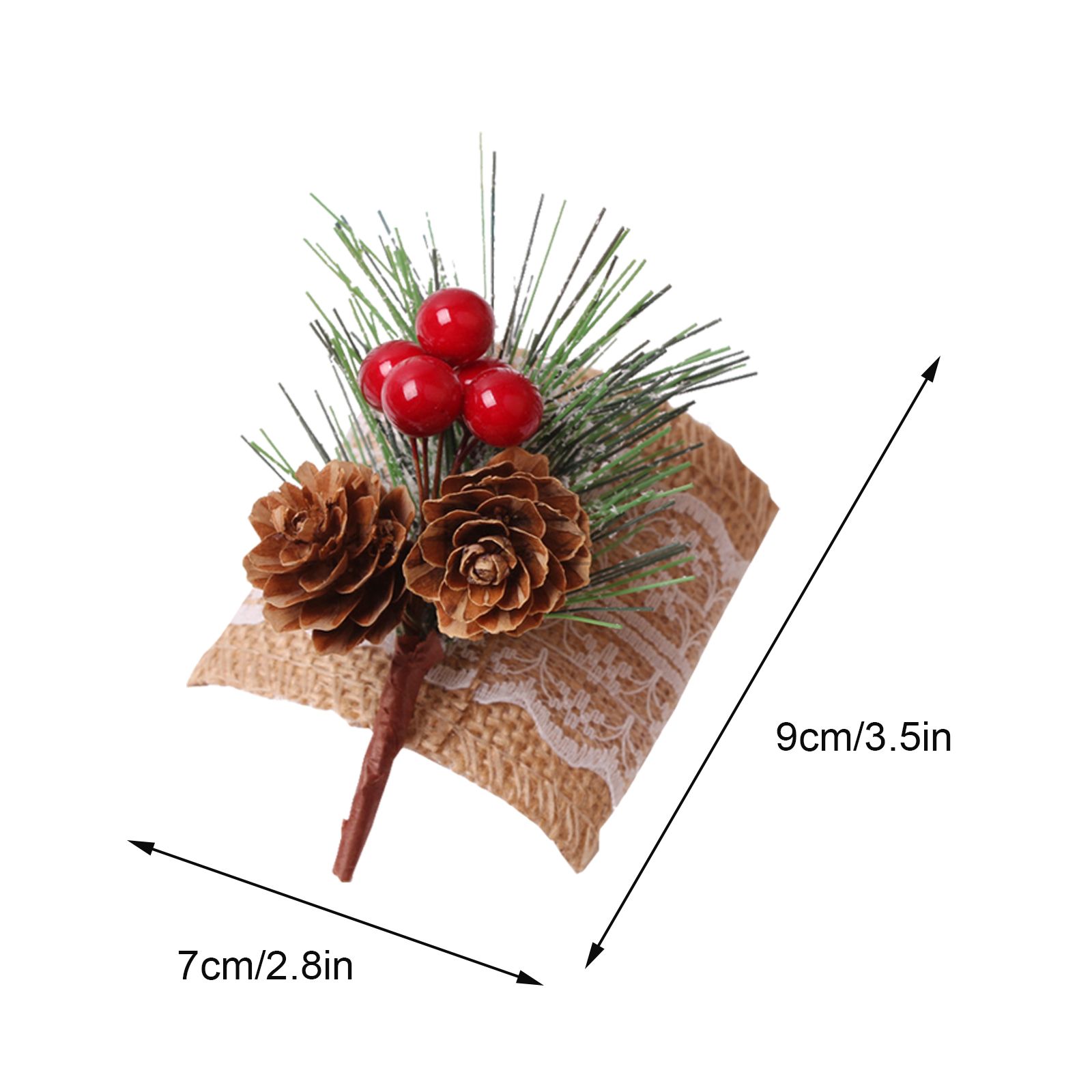 Pinecone Napkin Rings Sweet Reusable Christmas Napkin Holders Table Decor for Dinner Party Anniversary - Image 4