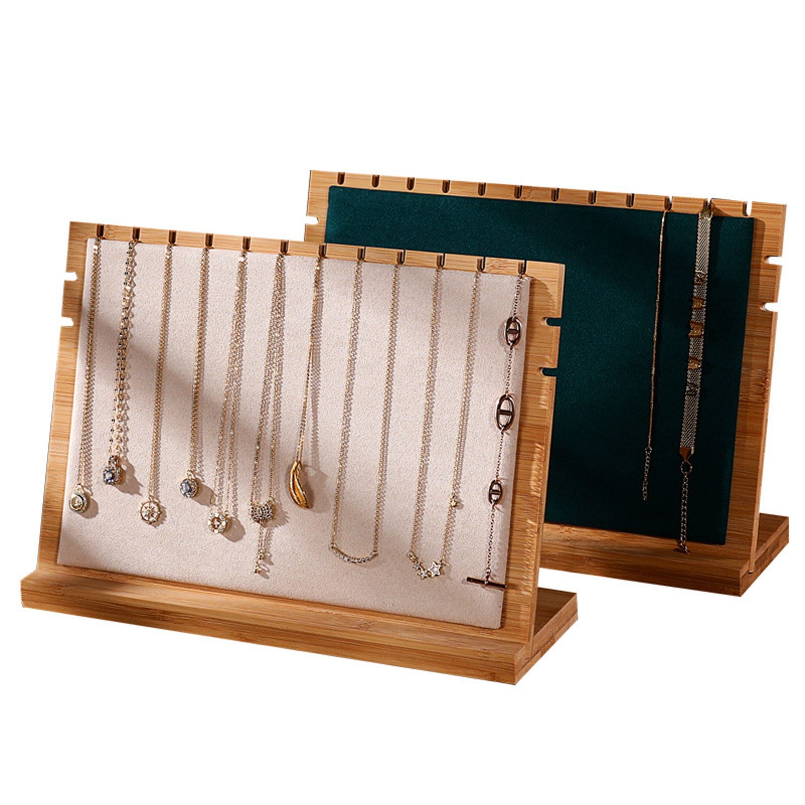 Bamboo Wood Pendant Display Board Jewelry Display Board Necklace Rack Removable Jewelry Display Props - Image 4