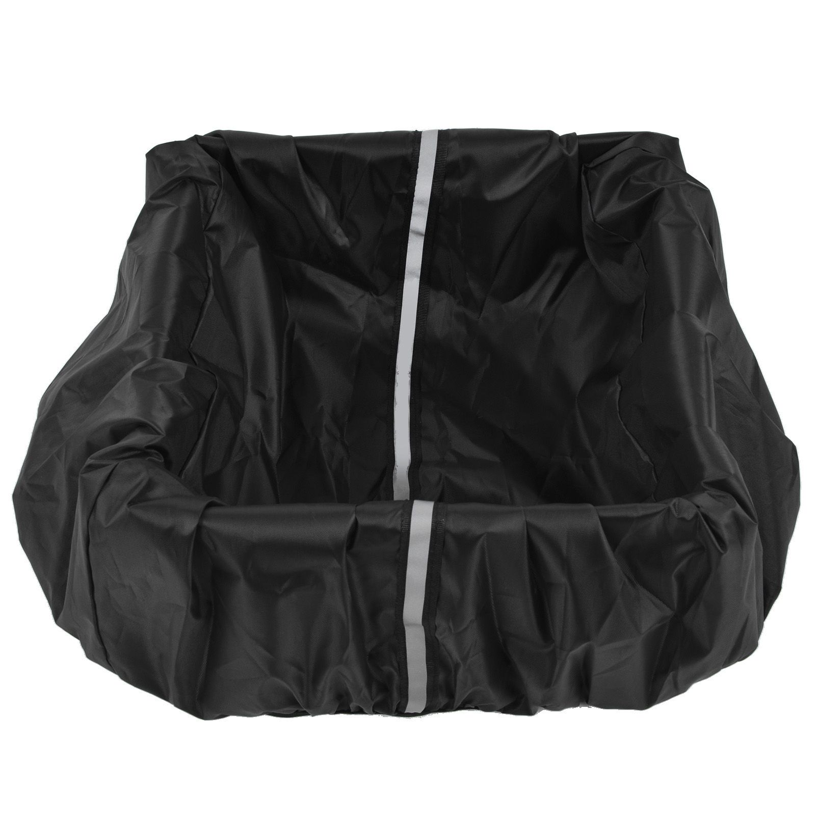 Bike Basket Cover Black Snow Defence Waterproof Dustproof Lightweight Reflect Light Bike Basket Liner - Image 1
