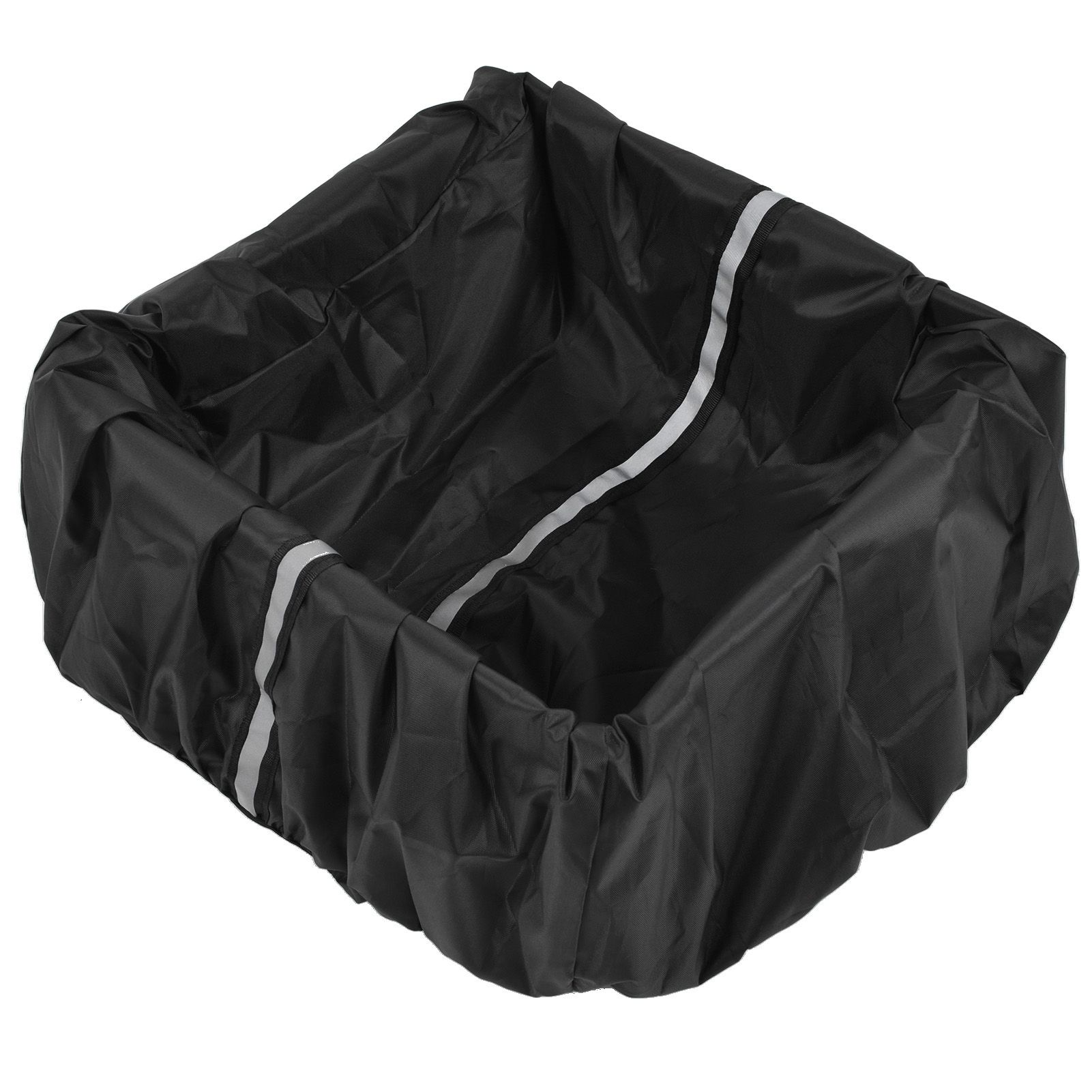 Bike Basket Cover Black Snow Defence Waterproof Dustproof Lightweight Reflect Light Bike Basket Liner - Image 4