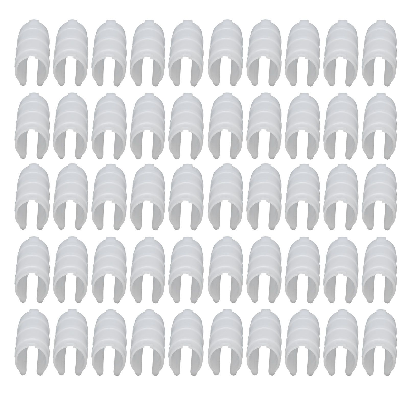 50PCS 10cm Greenhouse Film Clamp Heat Resistant Tube Clip Gardening Frame Pipe Clip for GardenWhite - Image 8