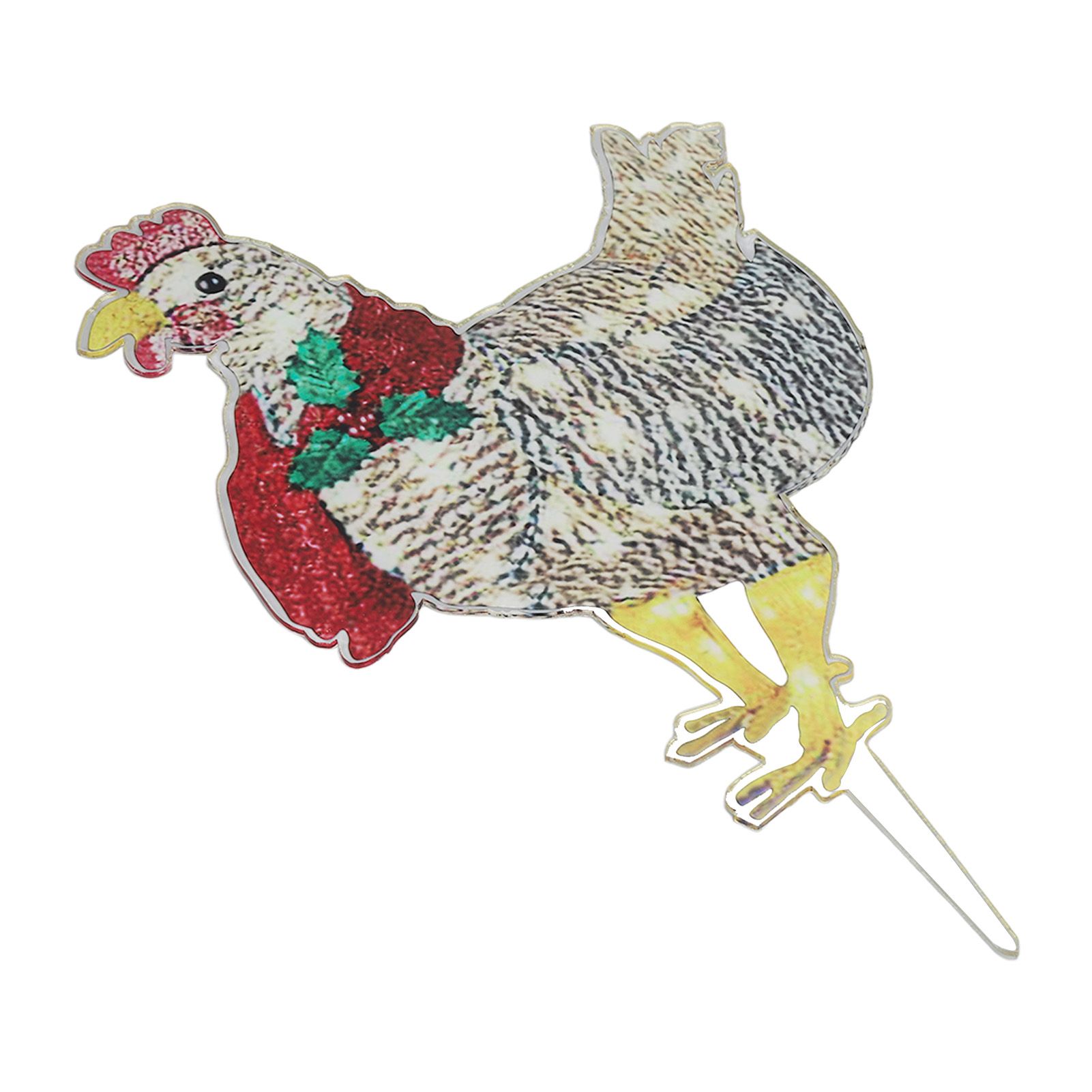 Christmas Chicken Shape Decorative LED Lights Light Up Christmas Decor with Scarf for Indoor Outdoor Room Yard - Image 3