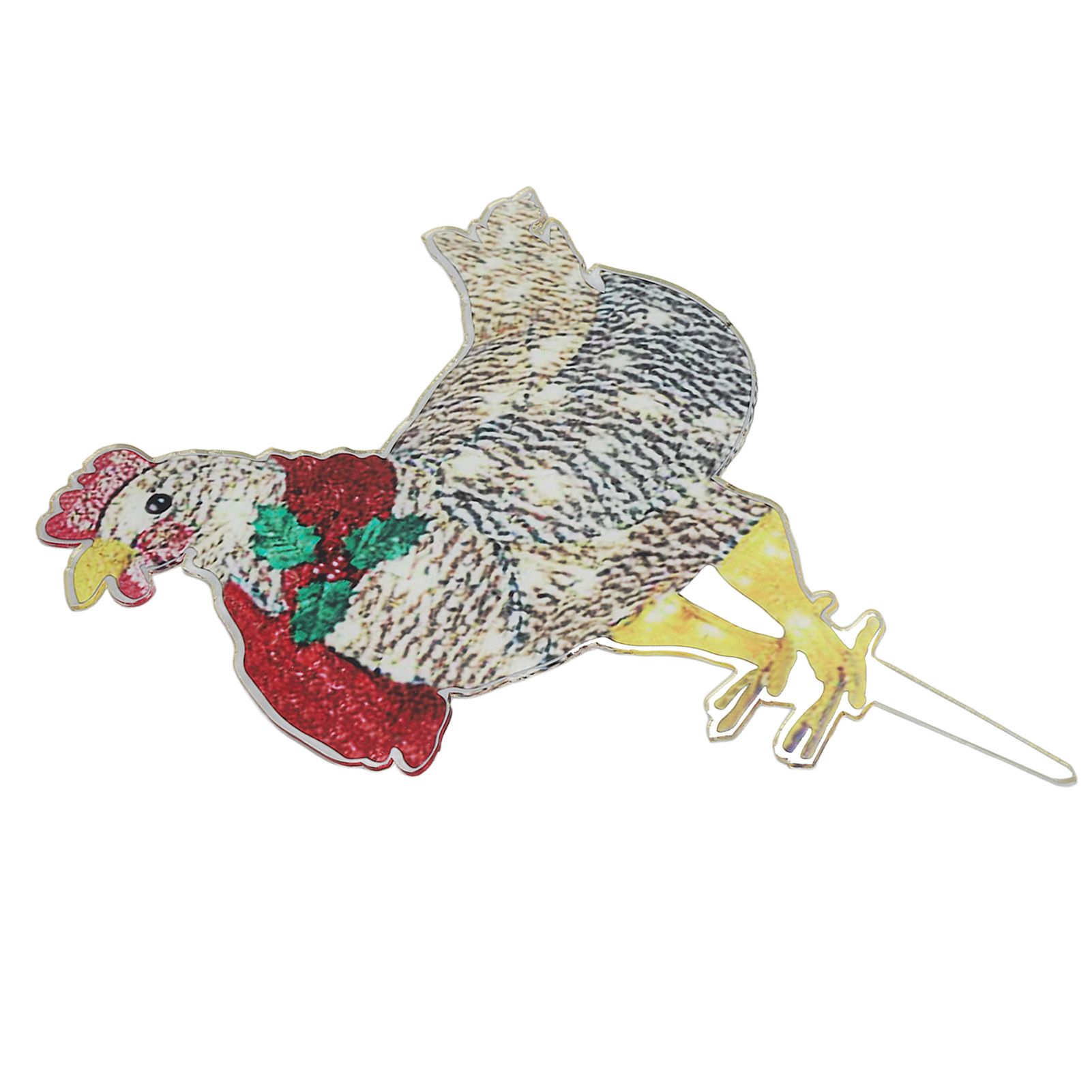 Christmas Chicken Shape Decorative LED Lights Light Up Christmas Decor with Scarf for Indoor Outdoor Room Yard - Image 5