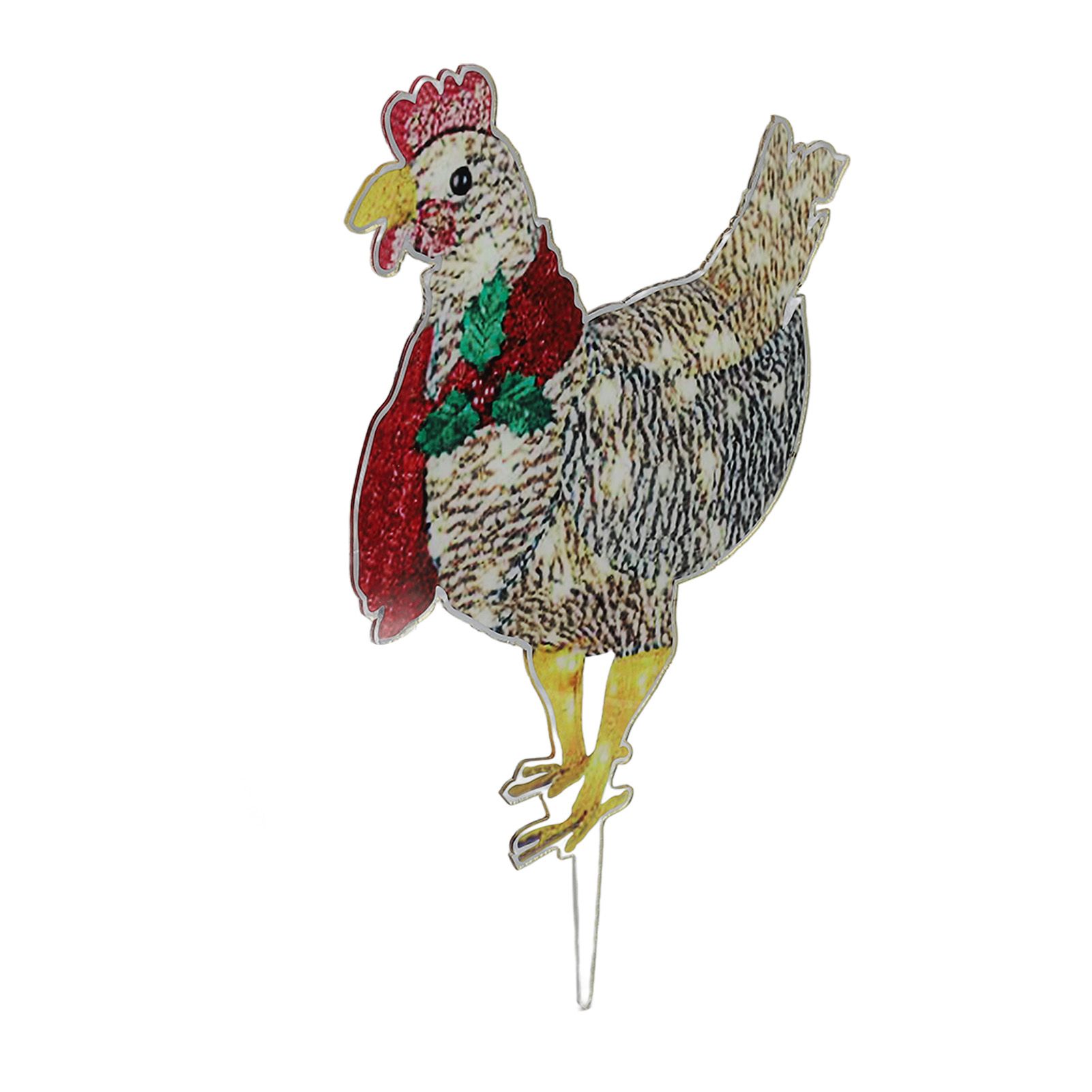 Christmas Chicken Shape Decorative LED Lights Light Up Christmas Decor with Scarf for Indoor Outdoor Room Yard - Image 6