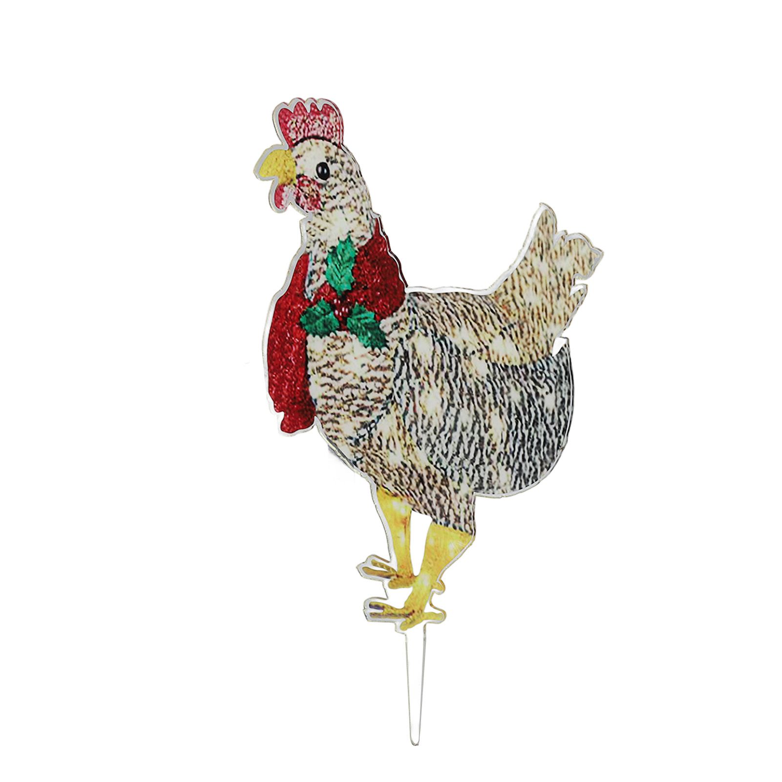 Christmas Chicken Shape Decorative LED Lights Light Up Christmas Decor with Scarf for Indoor Outdoor Room Yard - Image 8