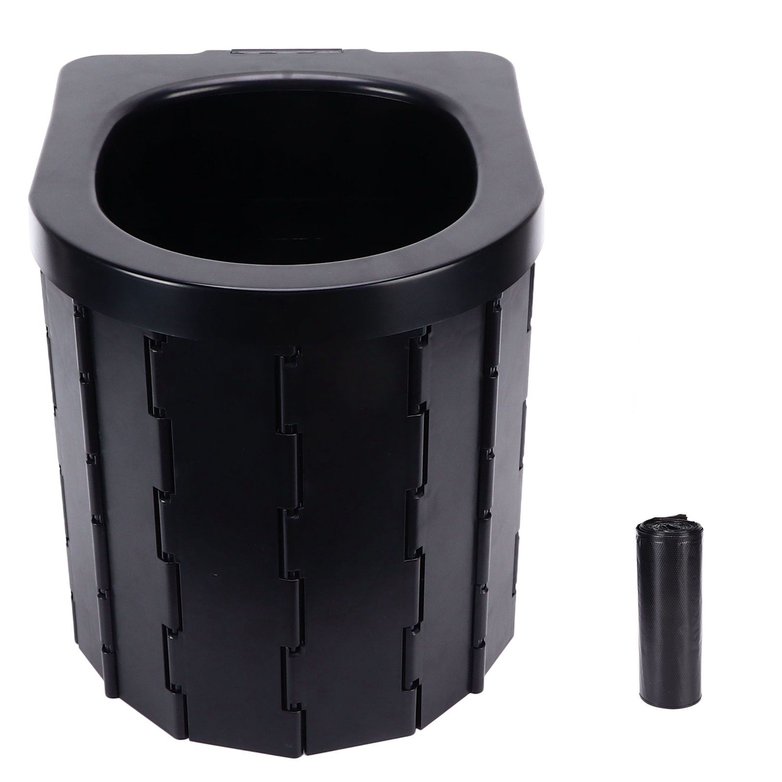 Car Folding Toilet 300 Catties Bearing Capacity Foldable Portable Comfortable Height Porta Potty for Camping TravellingOval - Image 1