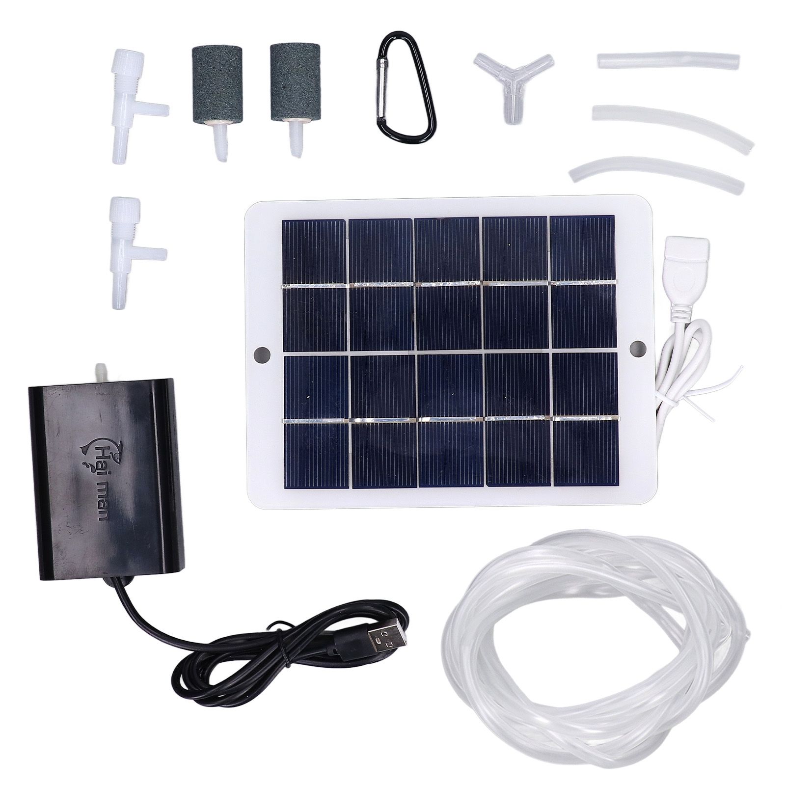 Solar Oxygen Pump Multi Purpose Convenient Installation Easy to Carry Portable Fishing Aerator Pump for Aquariums - Image 1