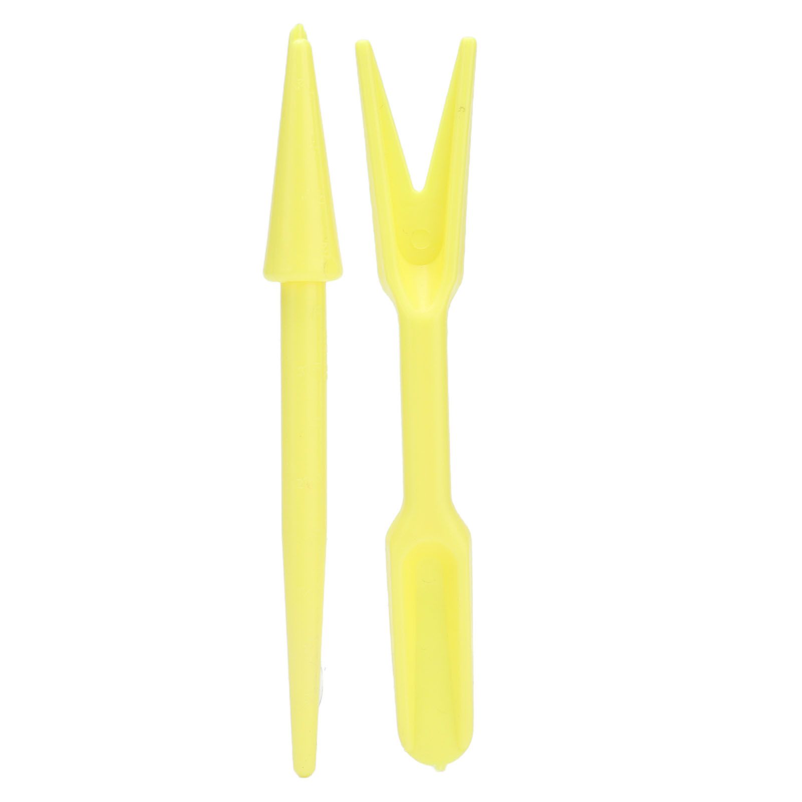 20Sets Small Seed Planter Strong Practicality Small Portable Comfortable to Use Seedling Remover for Vegetable PlantingYellow - Image 2