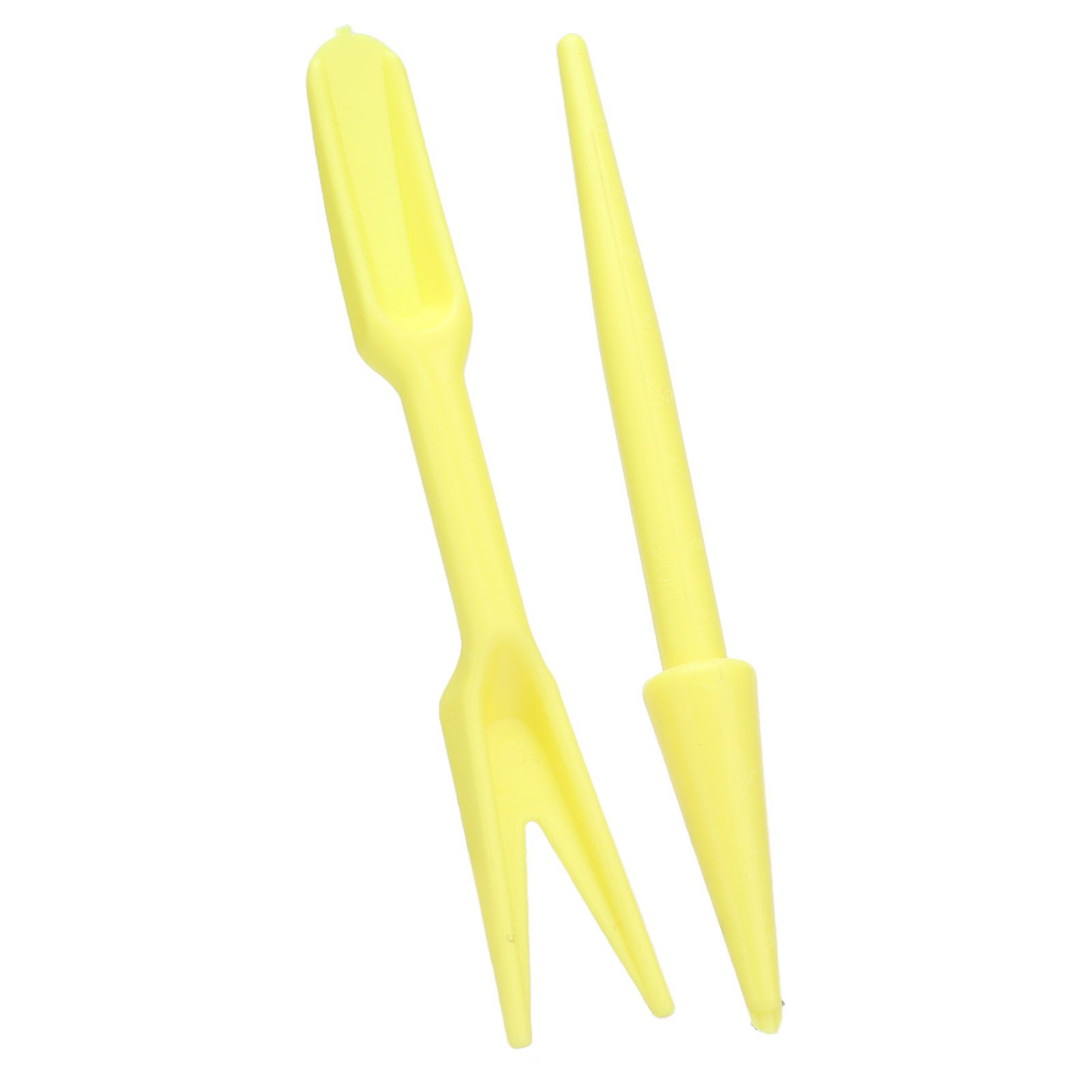20Sets Small Seed Planter Strong Practicality Small Portable Comfortable to Use Seedling Remover for Vegetable PlantingYellow - Image 3