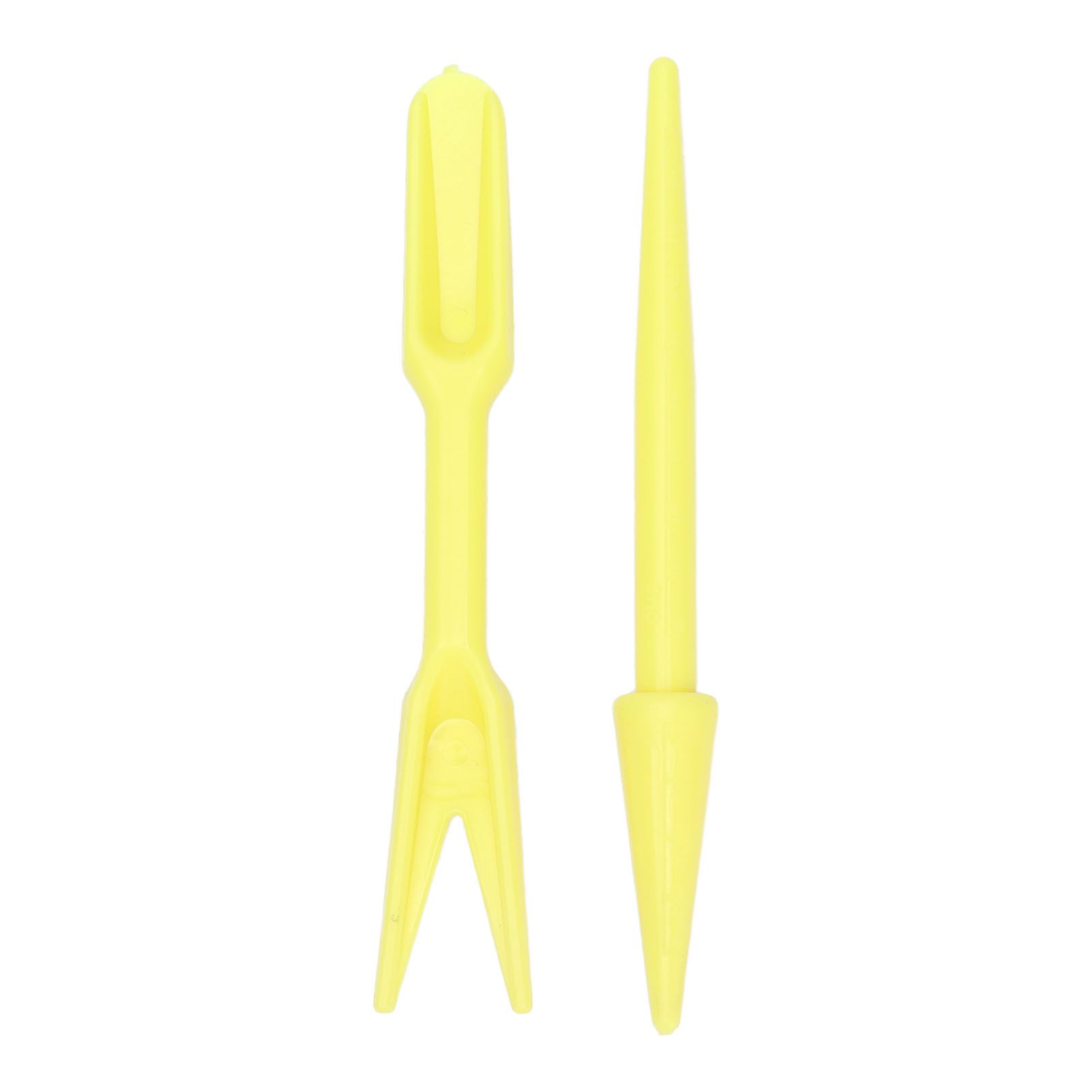 20Sets Small Seed Planter Strong Practicality Small Portable Comfortable to Use Seedling Remover for Vegetable PlantingYellow - Image 4