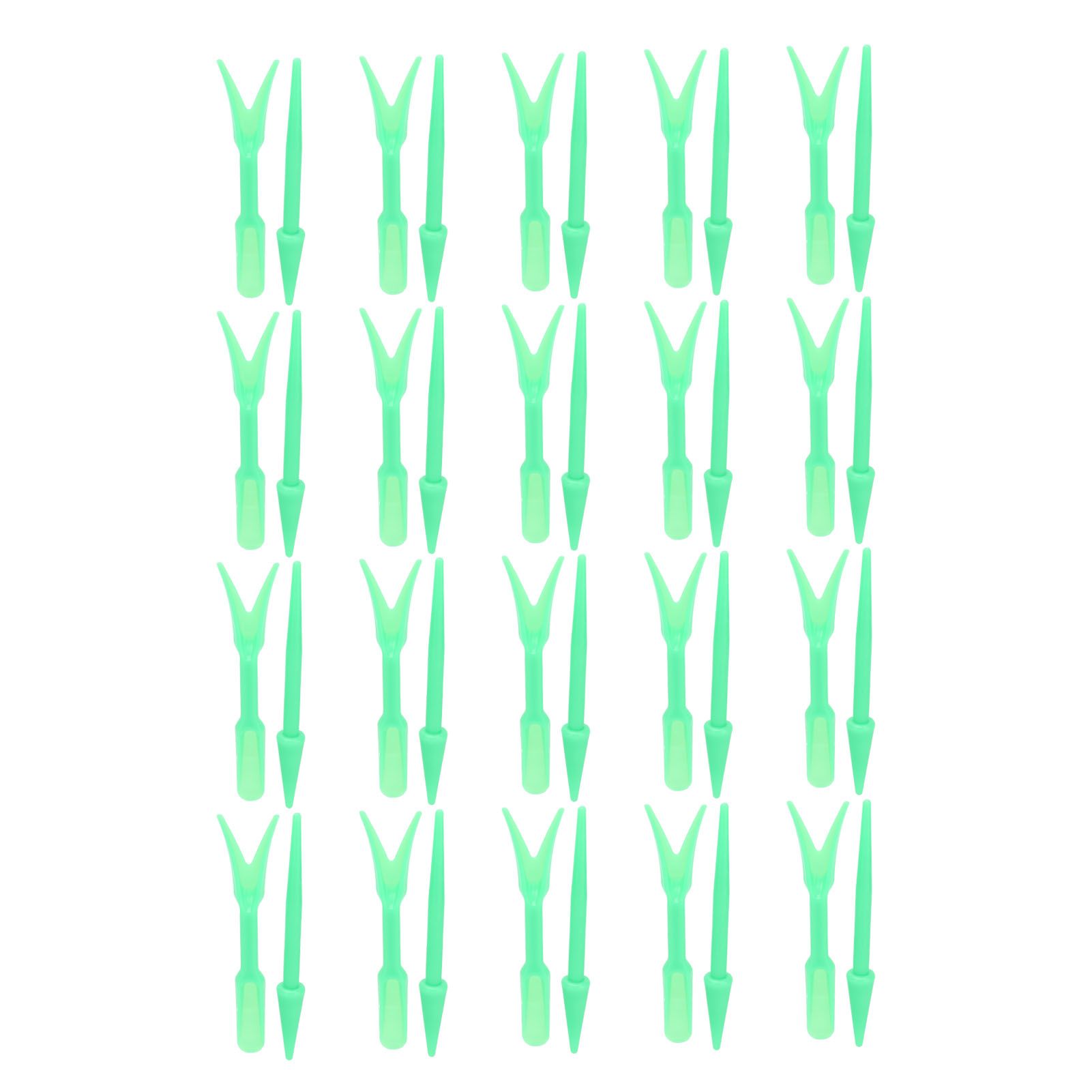 20Sets Small Seed Planter Strong Practicality Small Portable Comfortable to Use Seedling Remover for Vegetable PlantingGreen - Image 1