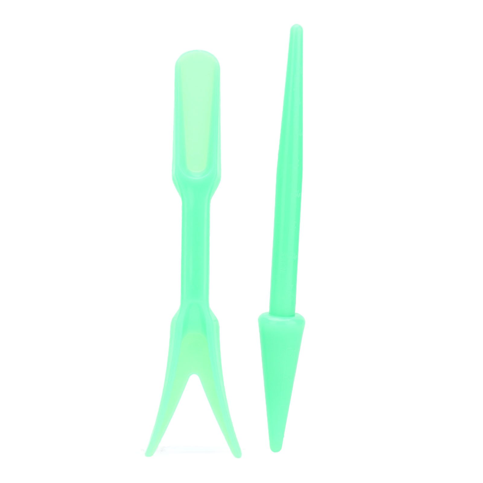 20Sets Small Seed Planter Strong Practicality Small Portable Comfortable to Use Seedling Remover for Vegetable PlantingGreen - Image 3