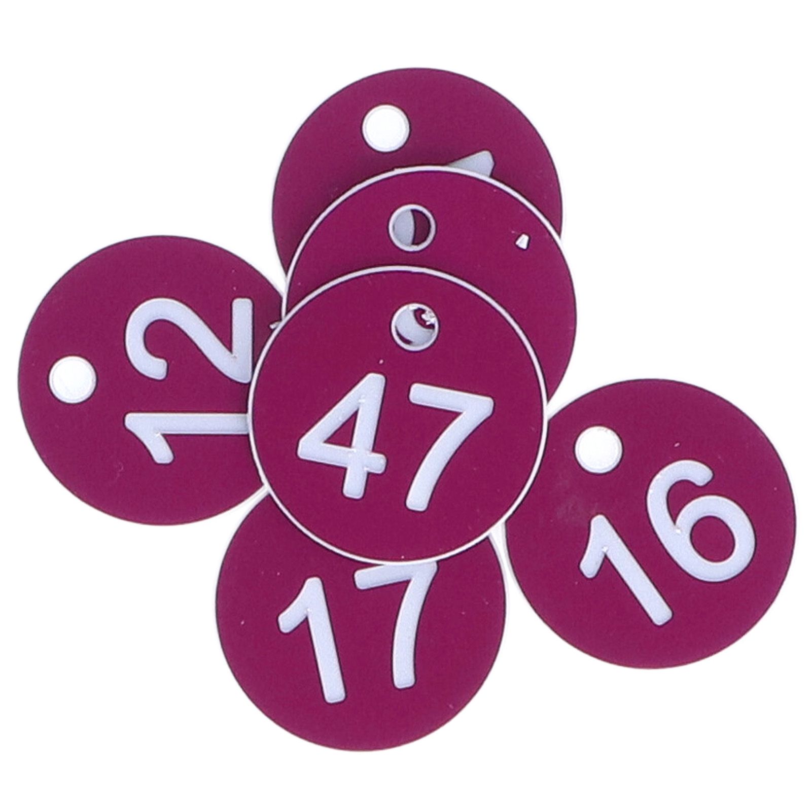50Pcs Numbered Label Round Simple Beautiful Beehive Tag Breeding Supplies for Beekeeping Animal HusbandryNumbers 1 to 50 Purple - Image 2