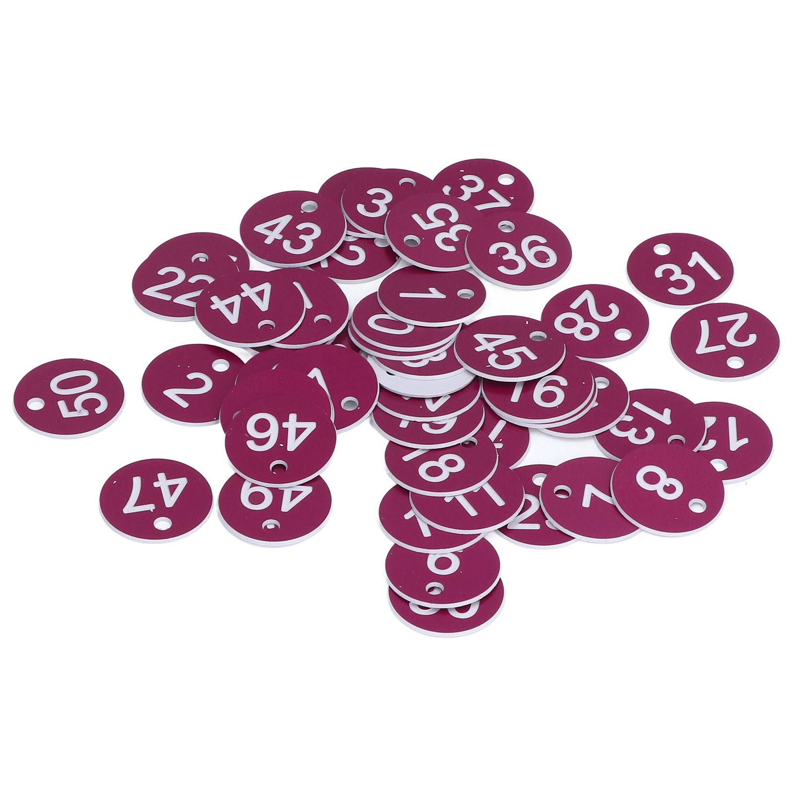 50Pcs Numbered Label Round Simple Beautiful Beehive Tag Breeding Supplies for Beekeeping Animal HusbandryNumbers 1 to 50 Purple - Image 4