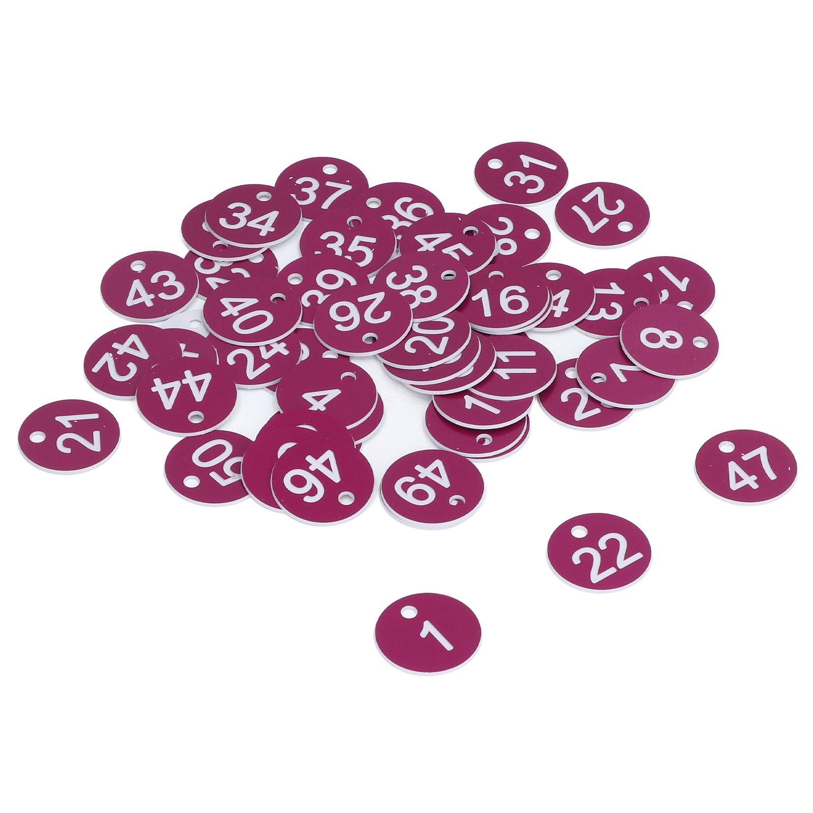 50Pcs Numbered Label Round Simple Beautiful Beehive Tag Breeding Supplies for Beekeeping Animal HusbandryNumbers 1 to 50 Purple - Image 6