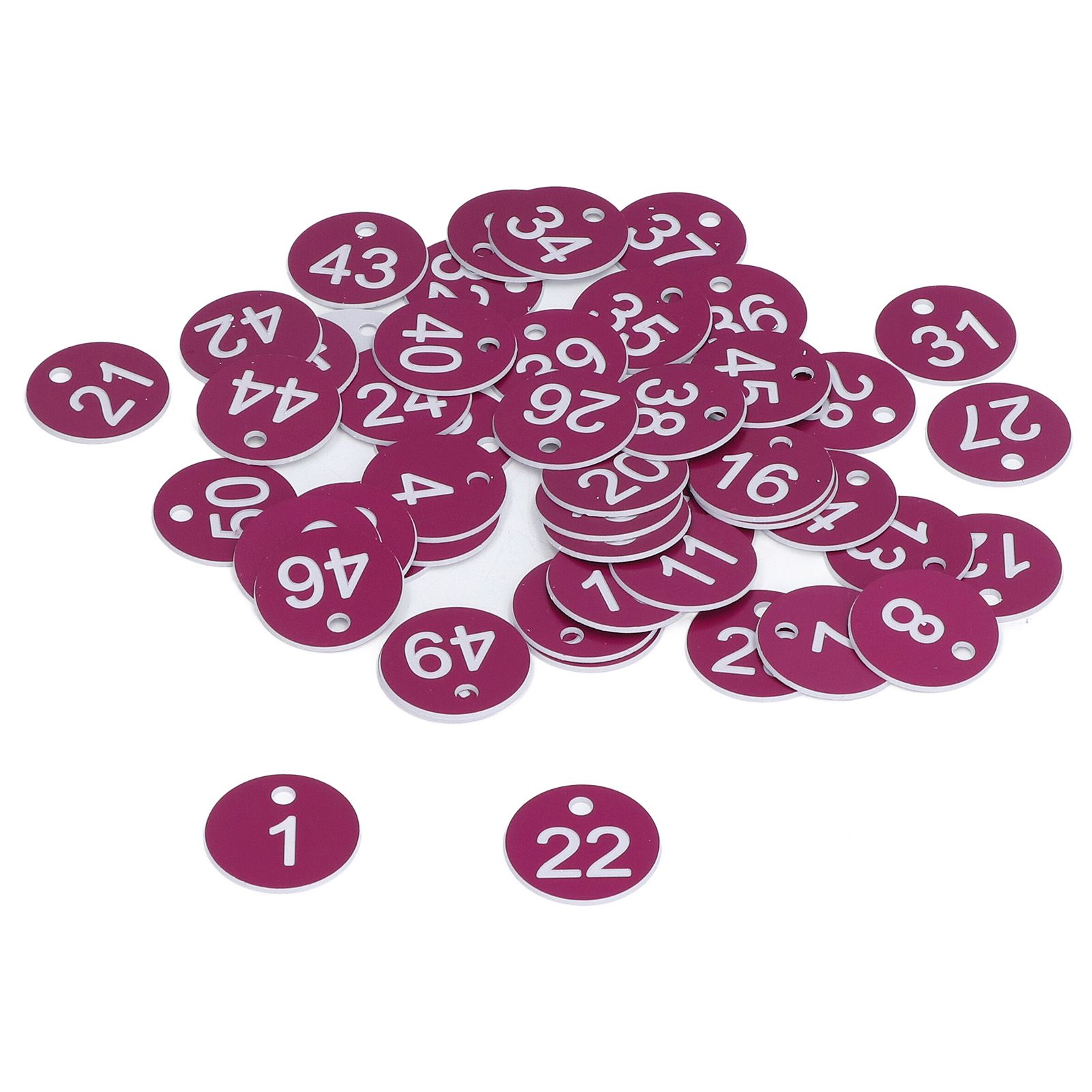 50Pcs Numbered Label Round Simple Beautiful Beehive Tag Breeding Supplies for Beekeeping Animal HusbandryNumbers 1 to 50 Purple - Image 7