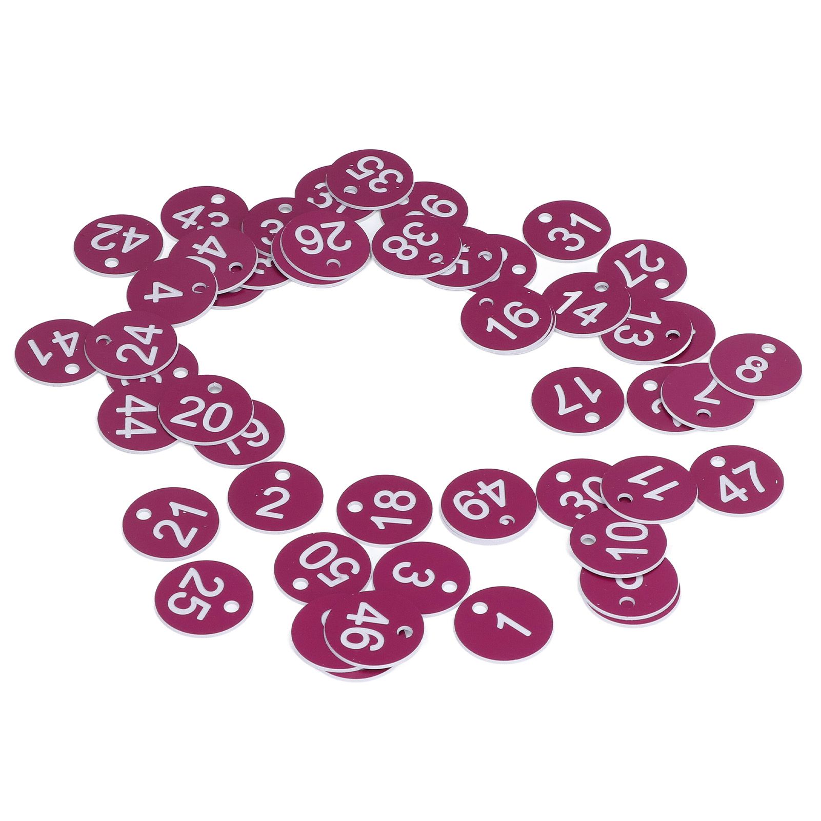 50Pcs Numbered Label Round Simple Beautiful Beehive Tag Breeding Supplies for Beekeeping Animal HusbandryNumbers 1 to 50 Purple - Image 8