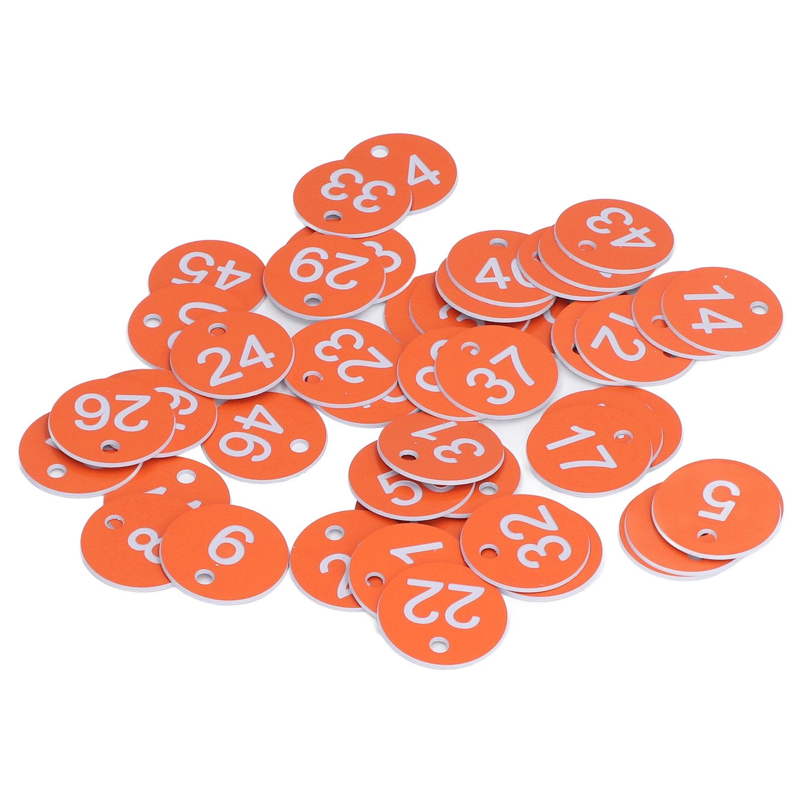 50Pcs Numbered Label Round Simple Beautiful Beehive Tag Breeding Supplies for Beekeeping Animal HusbandryNumbers 1 to 50 Orange - Image 2