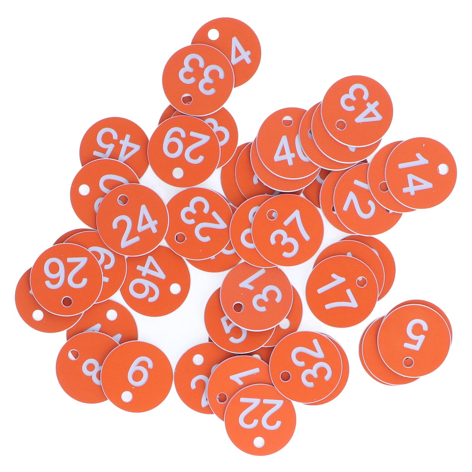 50Pcs Numbered Label Round Simple Beautiful Beehive Tag Breeding Supplies for Beekeeping Animal HusbandryNumbers 1 to 50 Orange - Image 3