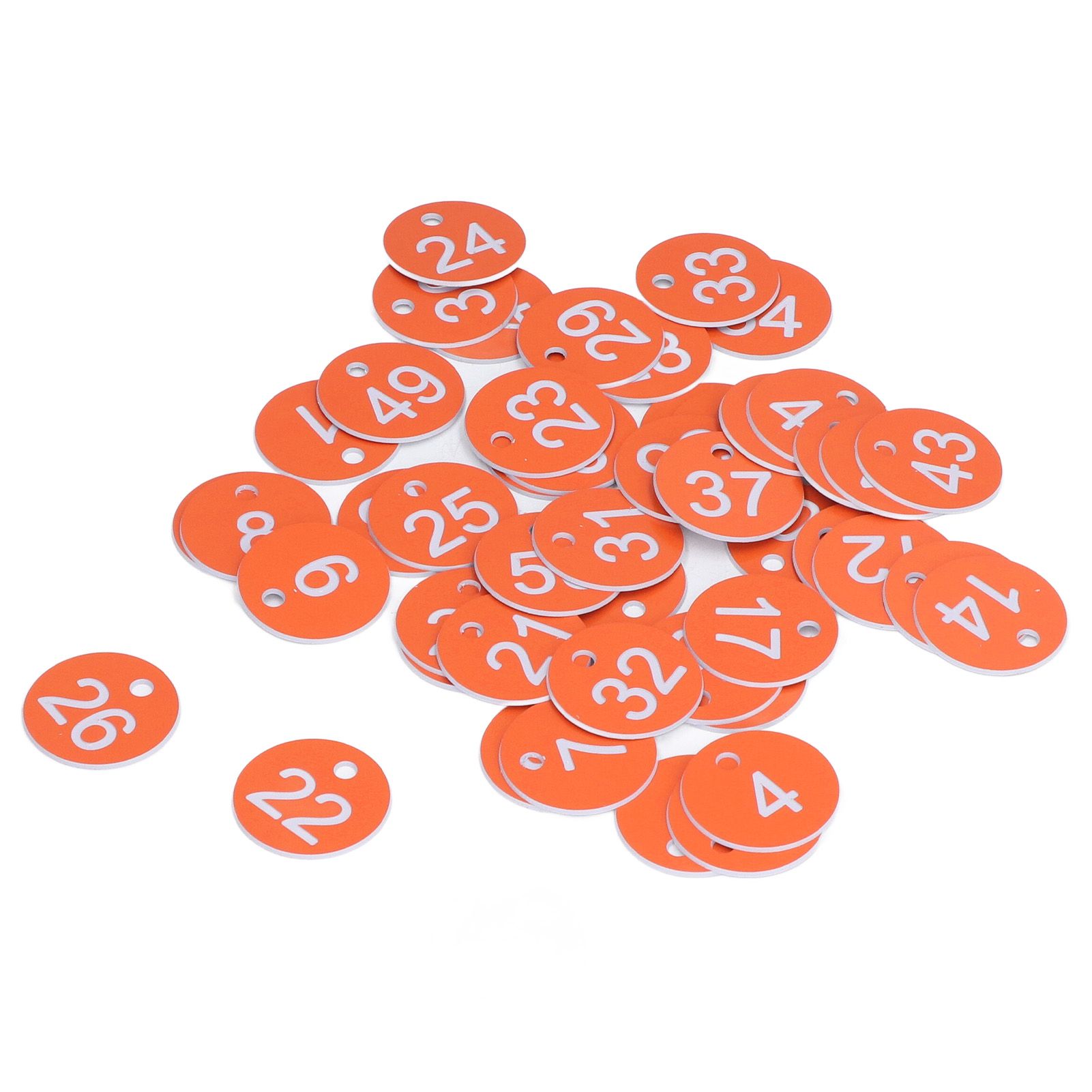 50Pcs Numbered Label Round Simple Beautiful Beehive Tag Breeding Supplies for Beekeeping Animal HusbandryNumbers 1 to 50 Orange - Image 6