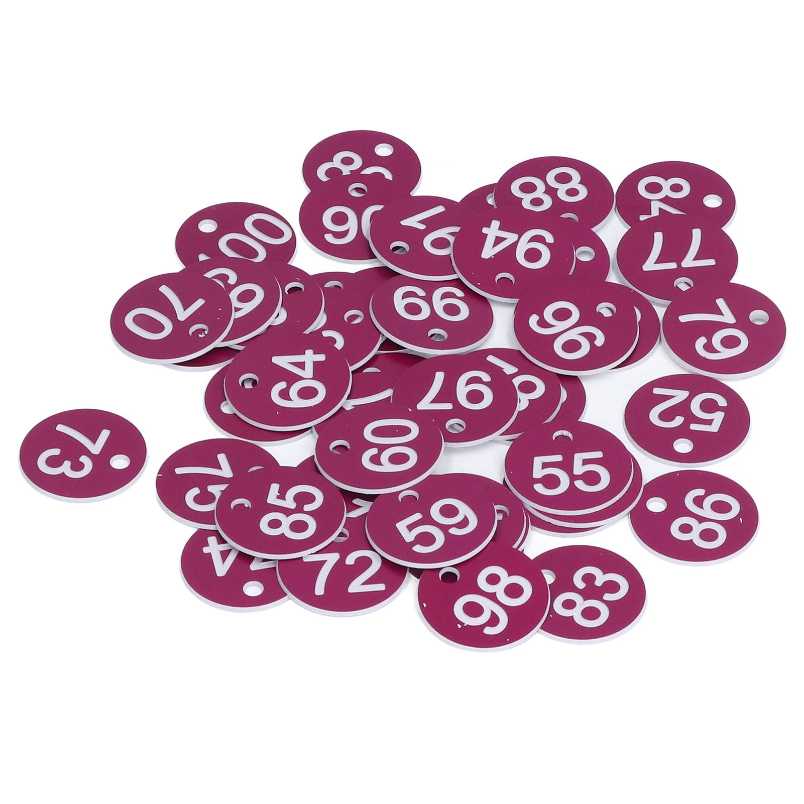 50Pcs Numbered Label Round Simple Beautiful Beehive Tag Breeding Supplies for Beekeeping Animal HusbandryNumbers 51 to 100 Purple - Image 6