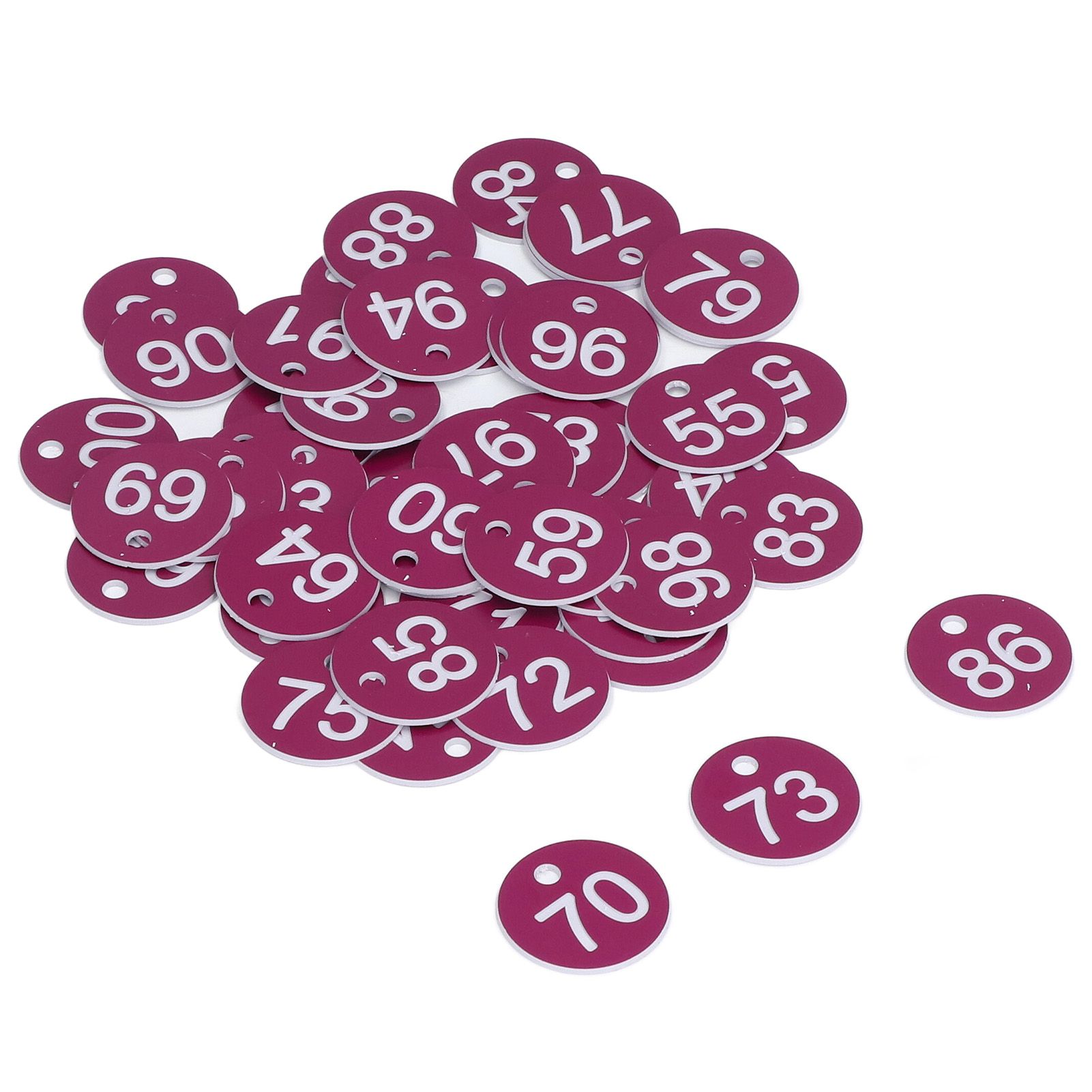 50Pcs Numbered Label Round Simple Beautiful Beehive Tag Breeding Supplies for Beekeeping Animal HusbandryNumbers 51 to 100 Purple - Image 7