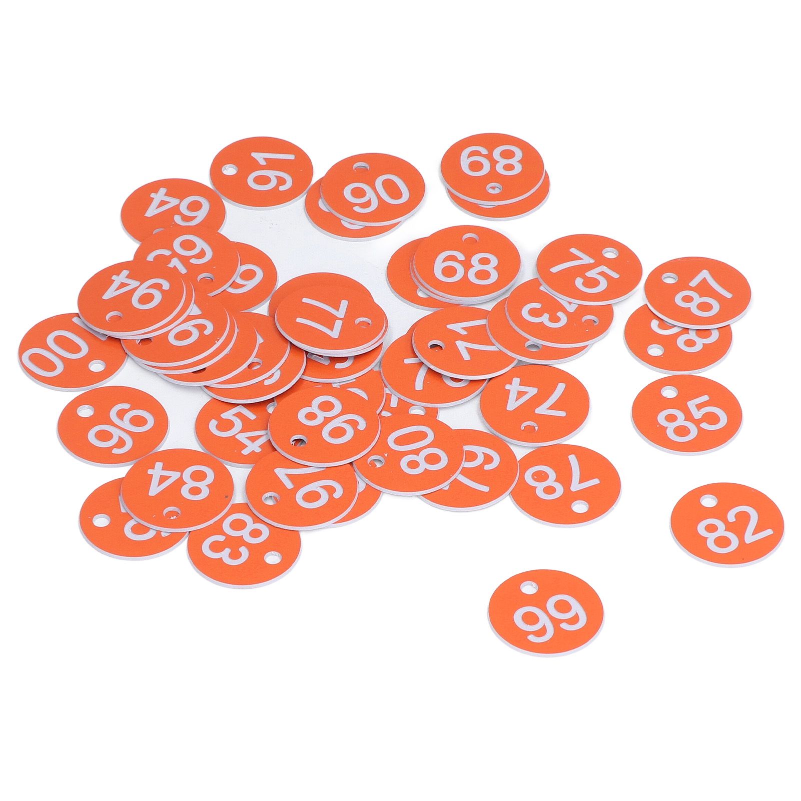 50Pcs Numbered Label Round Simple Beautiful Beehive Tag Breeding Supplies for Beekeeping Animal HusbandryNumbers 51 to 100 Orange - Image 2