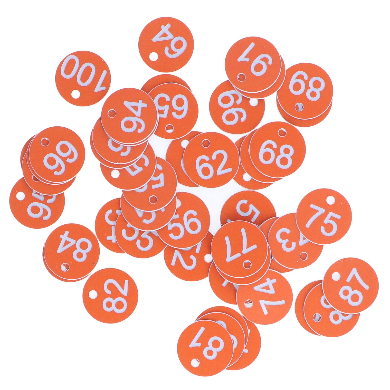 50Pcs Numbered Label Round Simple Beautiful Beehive Tag Breeding Supplies for Beekeeping Animal HusbandryNumbers 51 to 100 Orange - Image 4