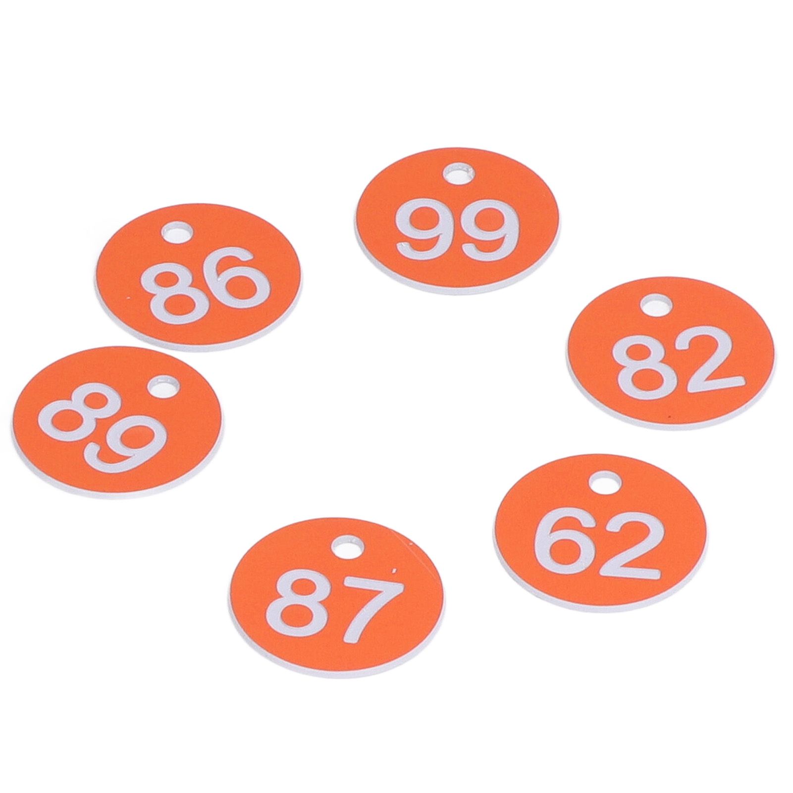 50Pcs Numbered Label Round Simple Beautiful Beehive Tag Breeding Supplies for Beekeeping Animal HusbandryNumbers 51 to 100 Orange - Image 5