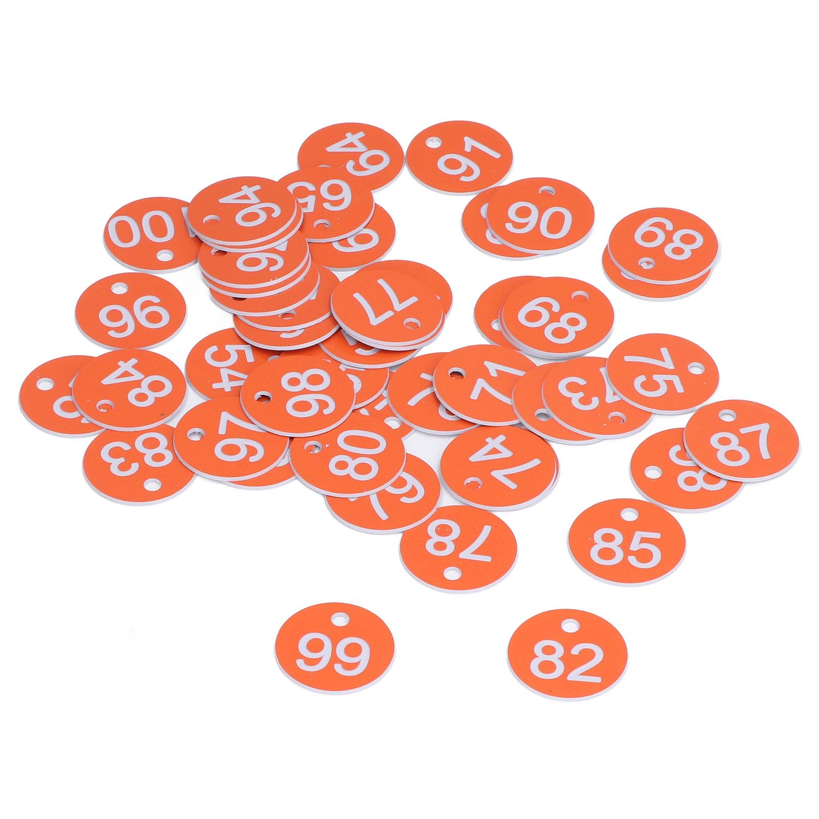 50Pcs Numbered Label Round Simple Beautiful Beehive Tag Breeding Supplies for Beekeeping Animal HusbandryNumbers 51 to 100 Orange - Image 6