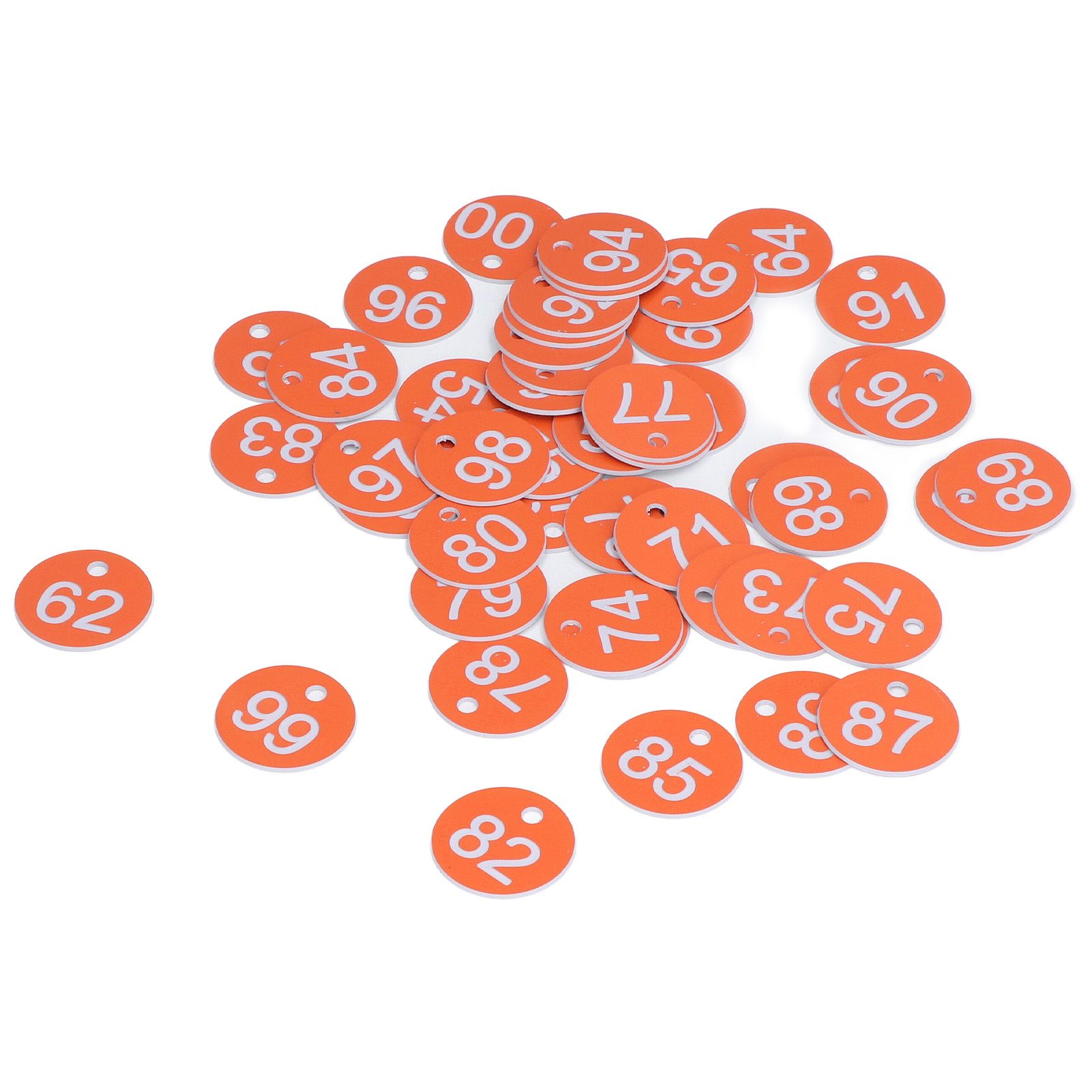 50Pcs Numbered Label Round Simple Beautiful Beehive Tag Breeding Supplies for Beekeeping Animal HusbandryNumbers 51 to 100 Orange - Image 8