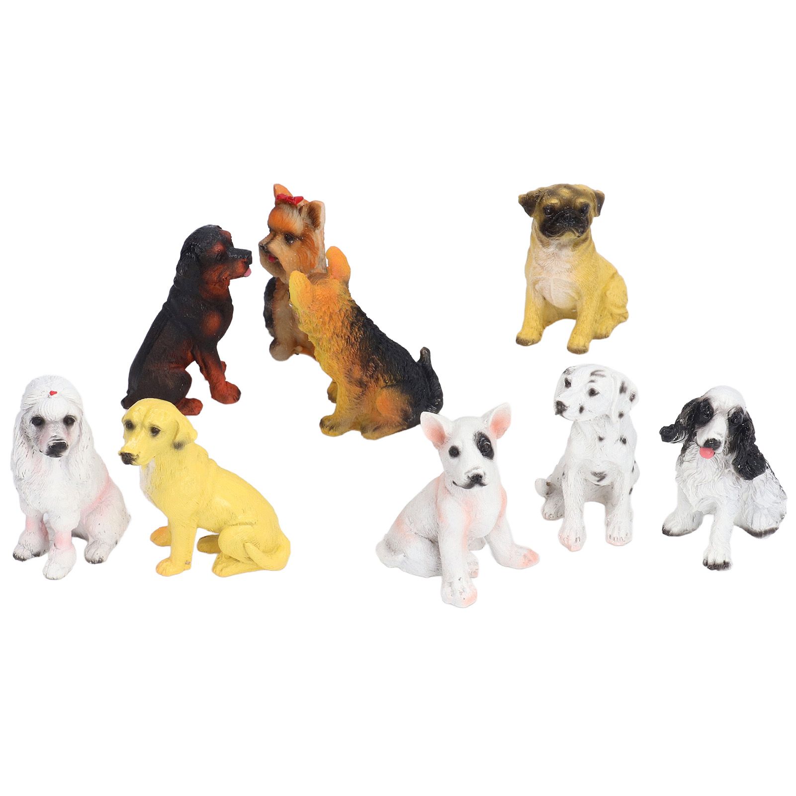 12Pcs Dog Ornaments Waterproof Textured Exquisite Vivid Dog Statues for Garden Lawn Desk Decoration - Image 2