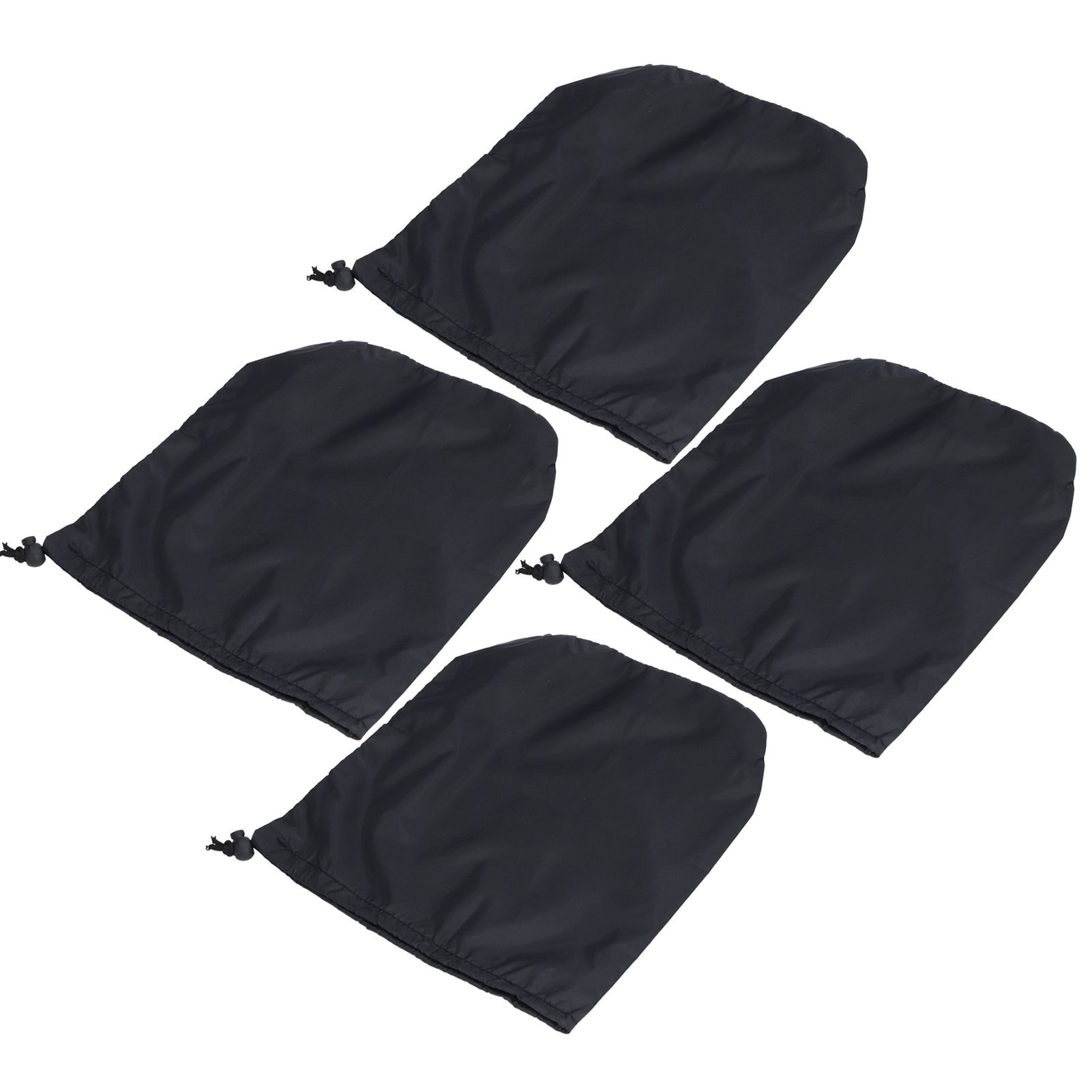 4PCS Car Rearview Mirror Protective Cover 190T Polyester Taffeta Faucet Frost Guard CoverBlack - Image 4