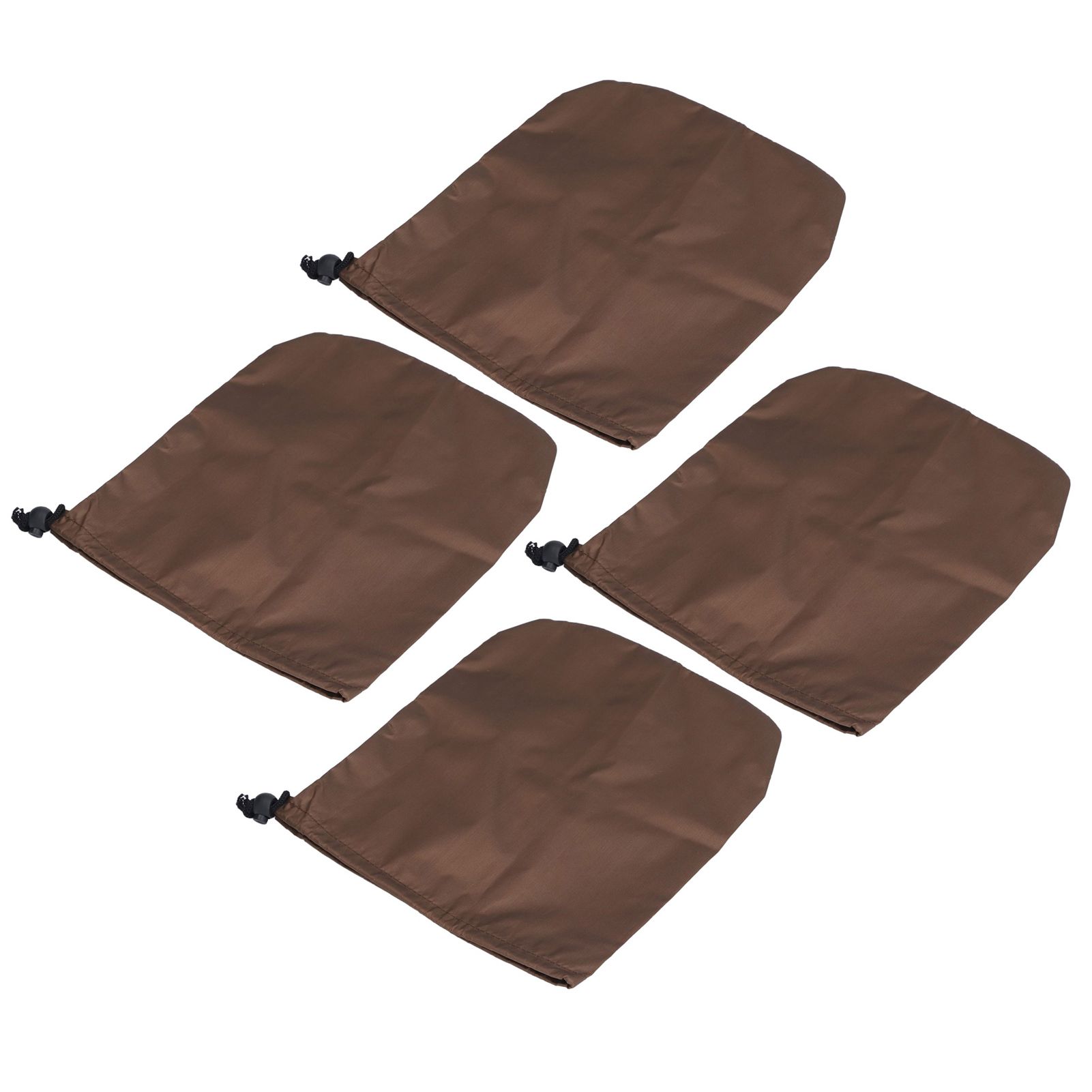 4PCS Car Rearview Mirror Protective Cover 190T Polyester Taffeta Faucet Frost Guard CoverBrown - Image 5